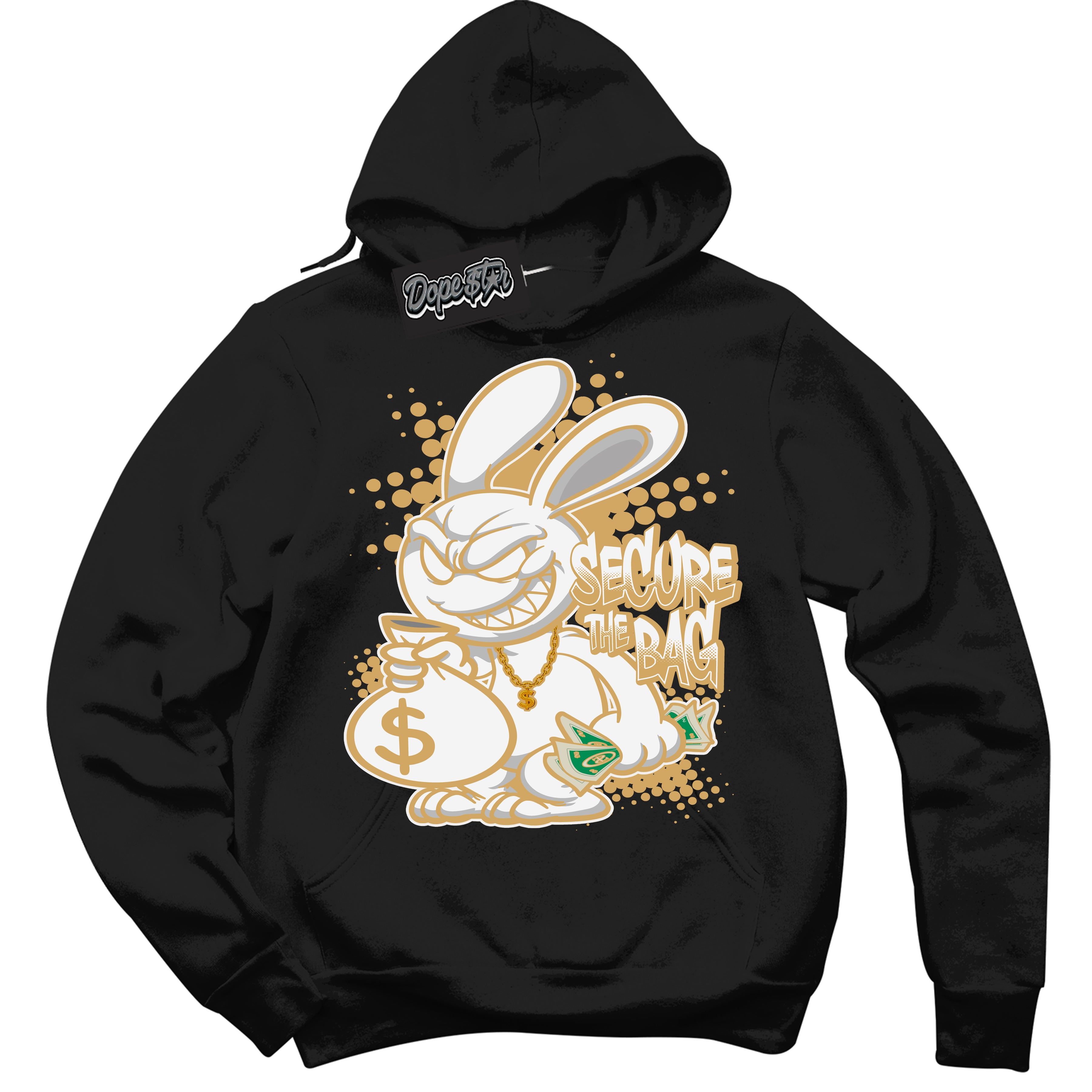 Cool Black Hoodie with “ Secure The Bag ” design that Perfectly Matches Craft Paris 6s Jordans.