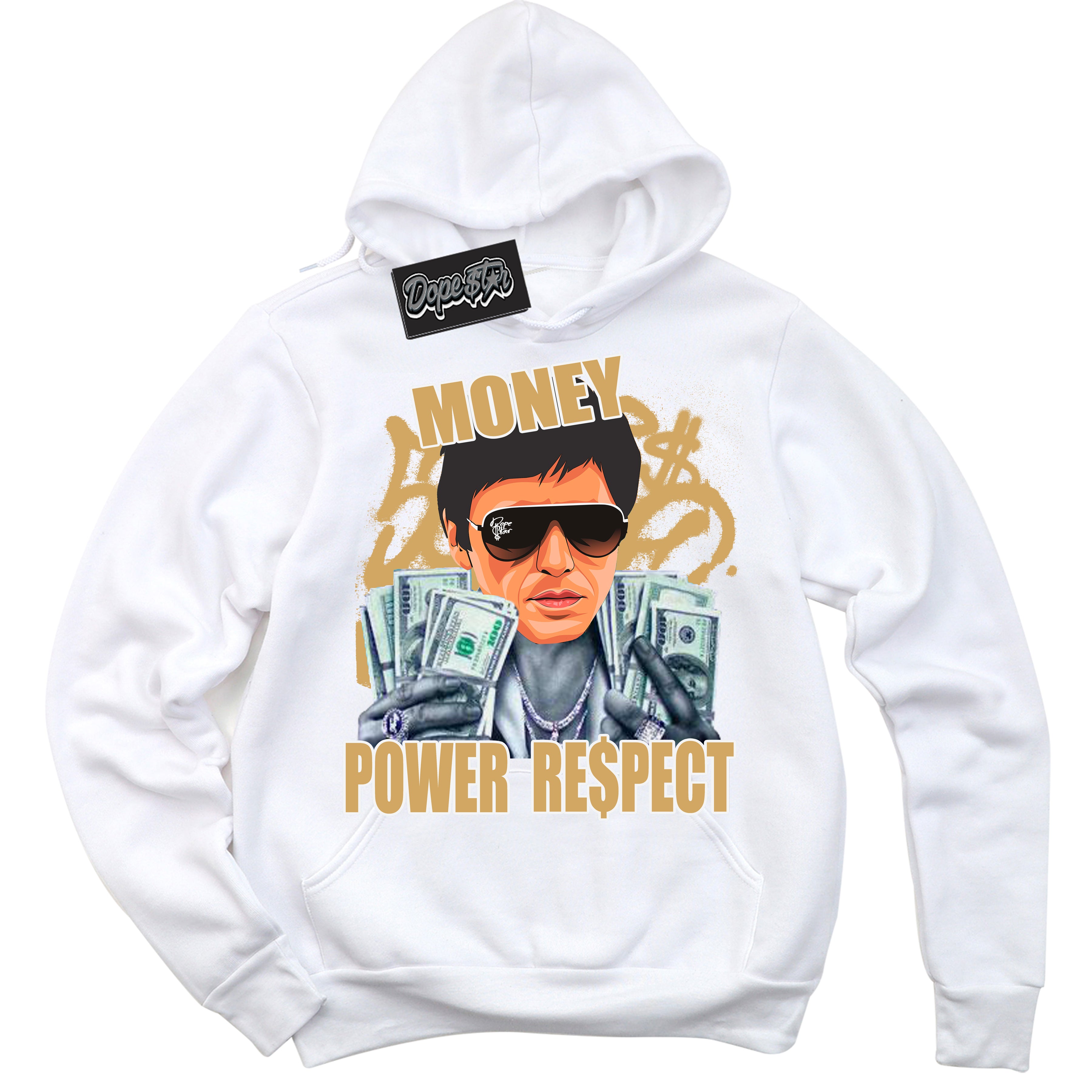 Cool White Hoodie with “ Tony Montana ” design that Perfectly Matches Craft Paris 6s Jordans.