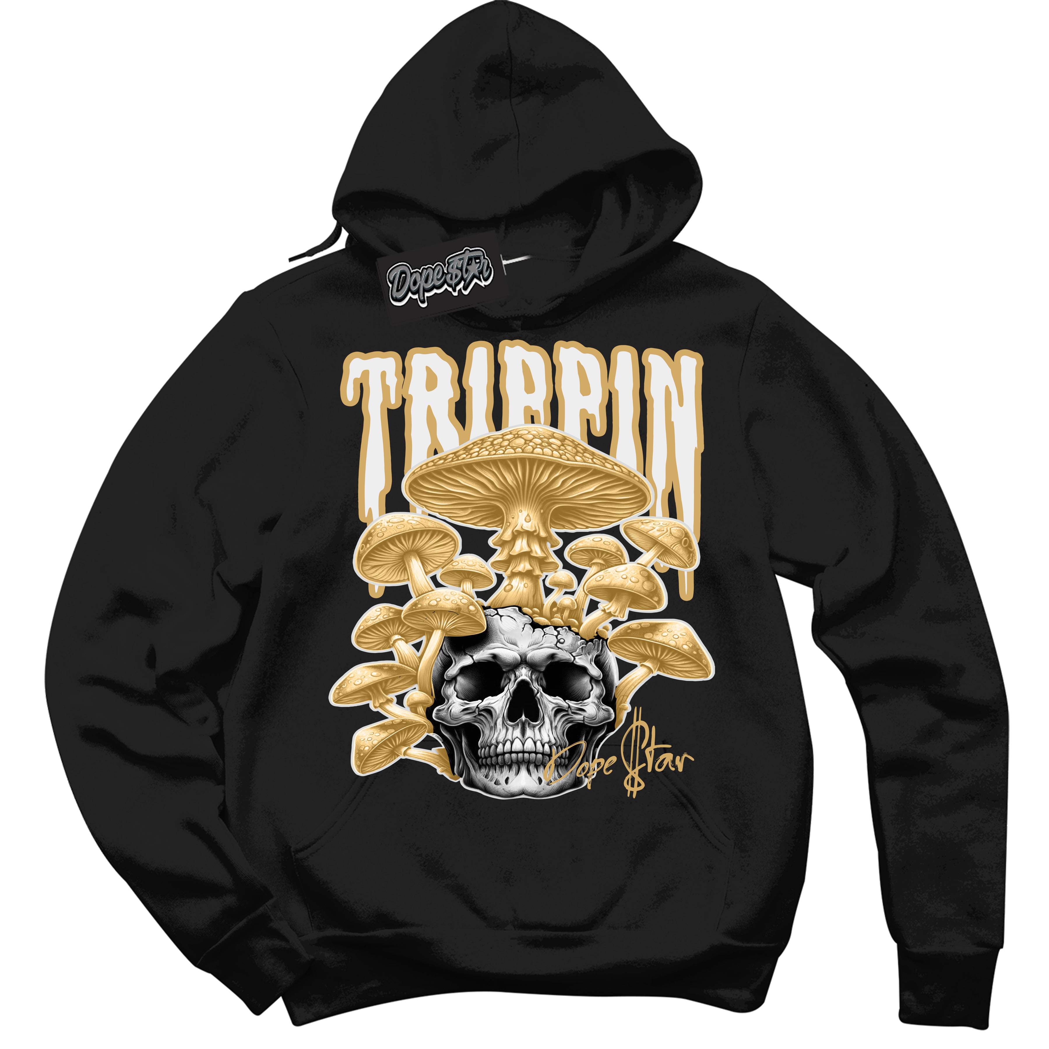 Cool Black Hoodie with “ Trippin ” design that Perfectly Matches Craft Paris 6s Jordans.