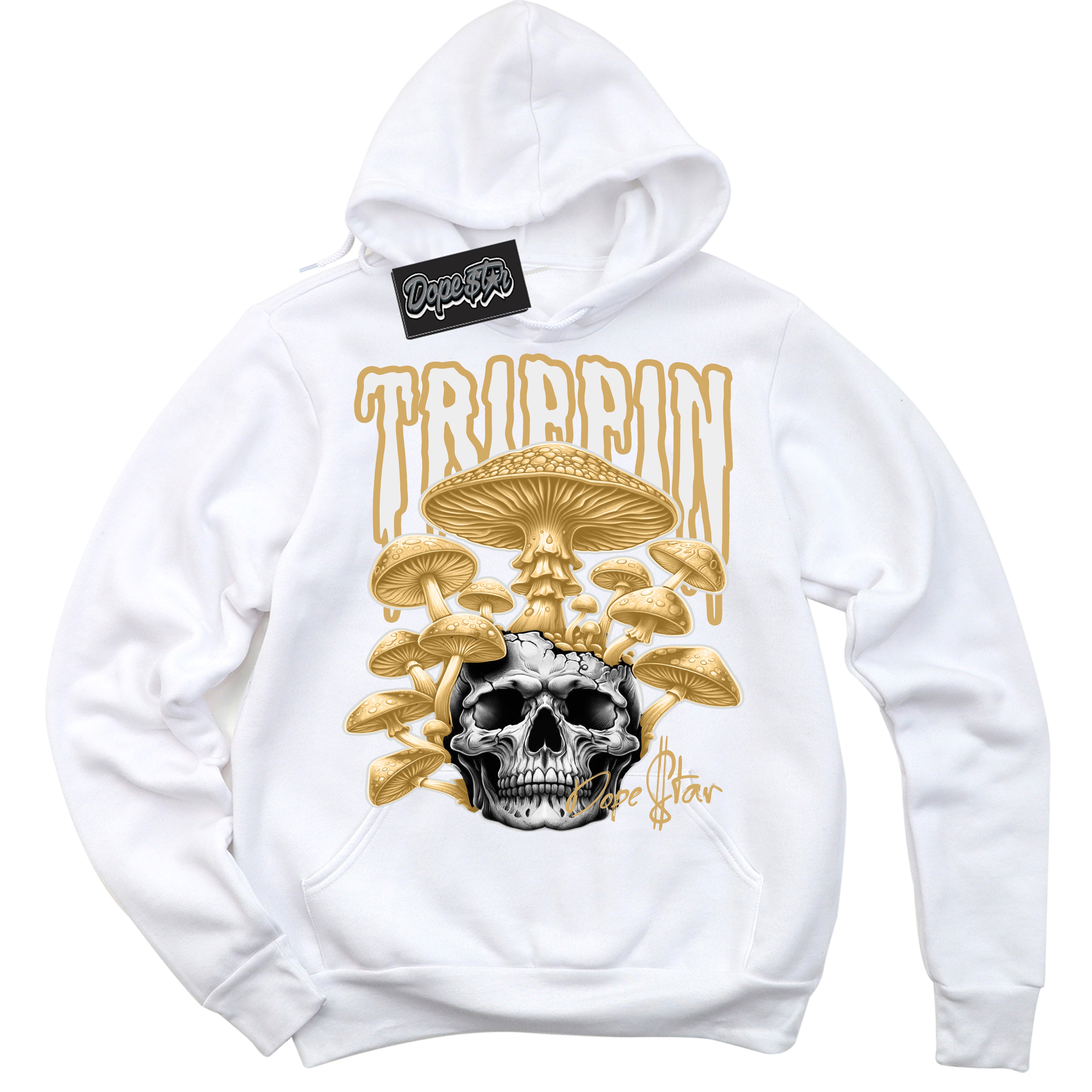 Cool White Hoodie with “ Trippin ” design that Perfectly Matches Craft Paris 6s Jordans.