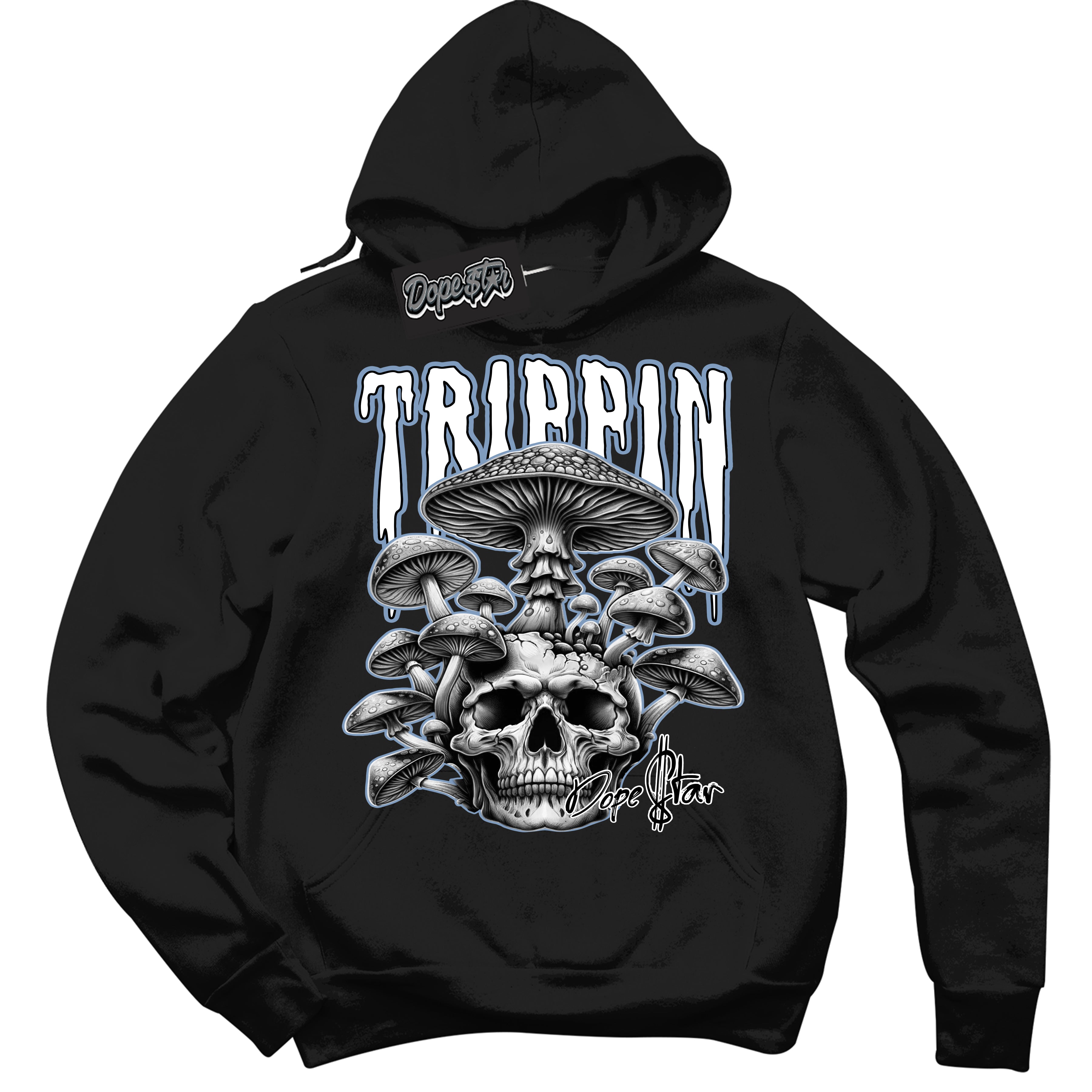 Cool Black Hoodie with “ Trippin” design that Perfectly Matches Reverse Oreo 6s Sneakers.