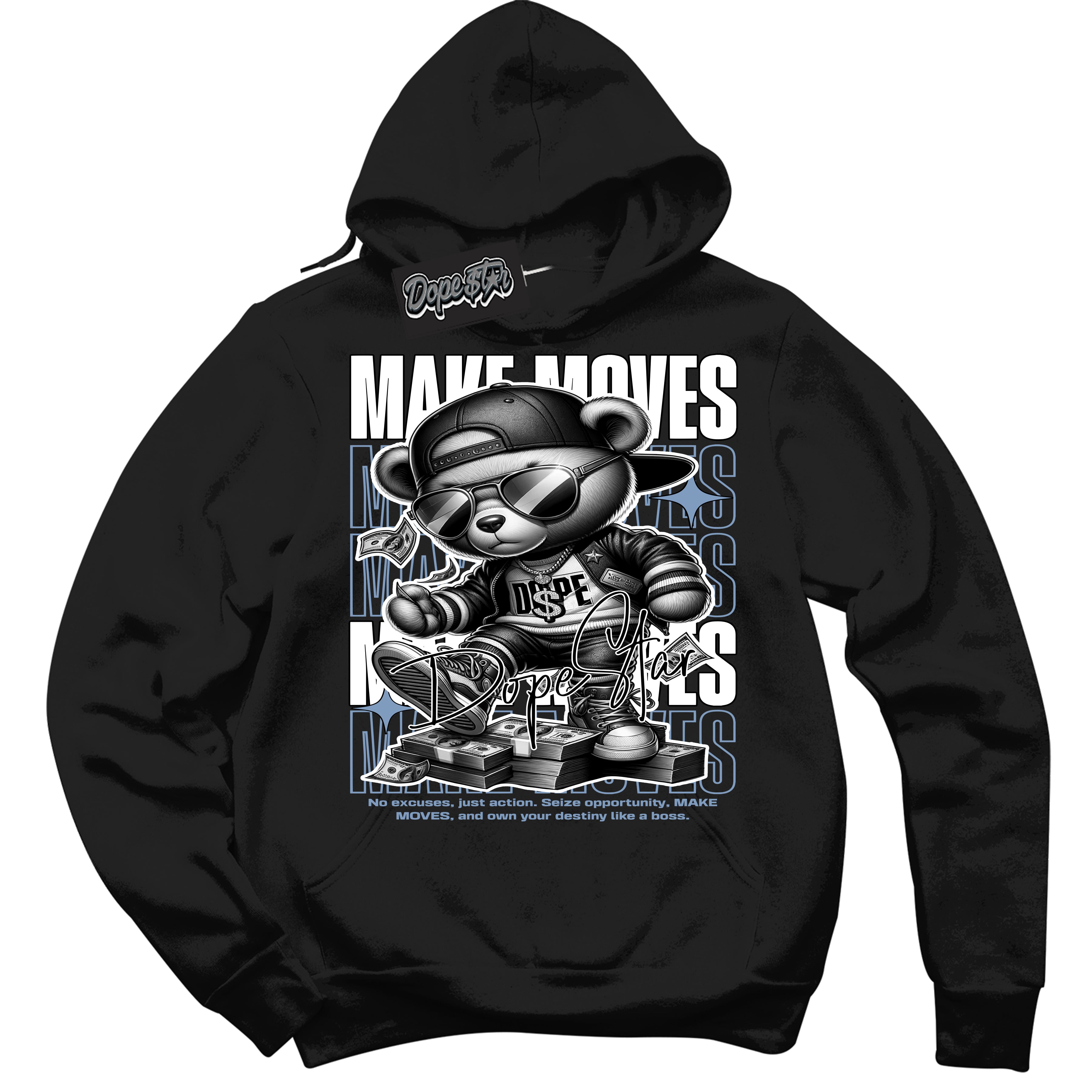 Cool Black Hoodie with “ Makin Moves ” design that Perfectly Matches Reverse Oreo 6s Sneakers.