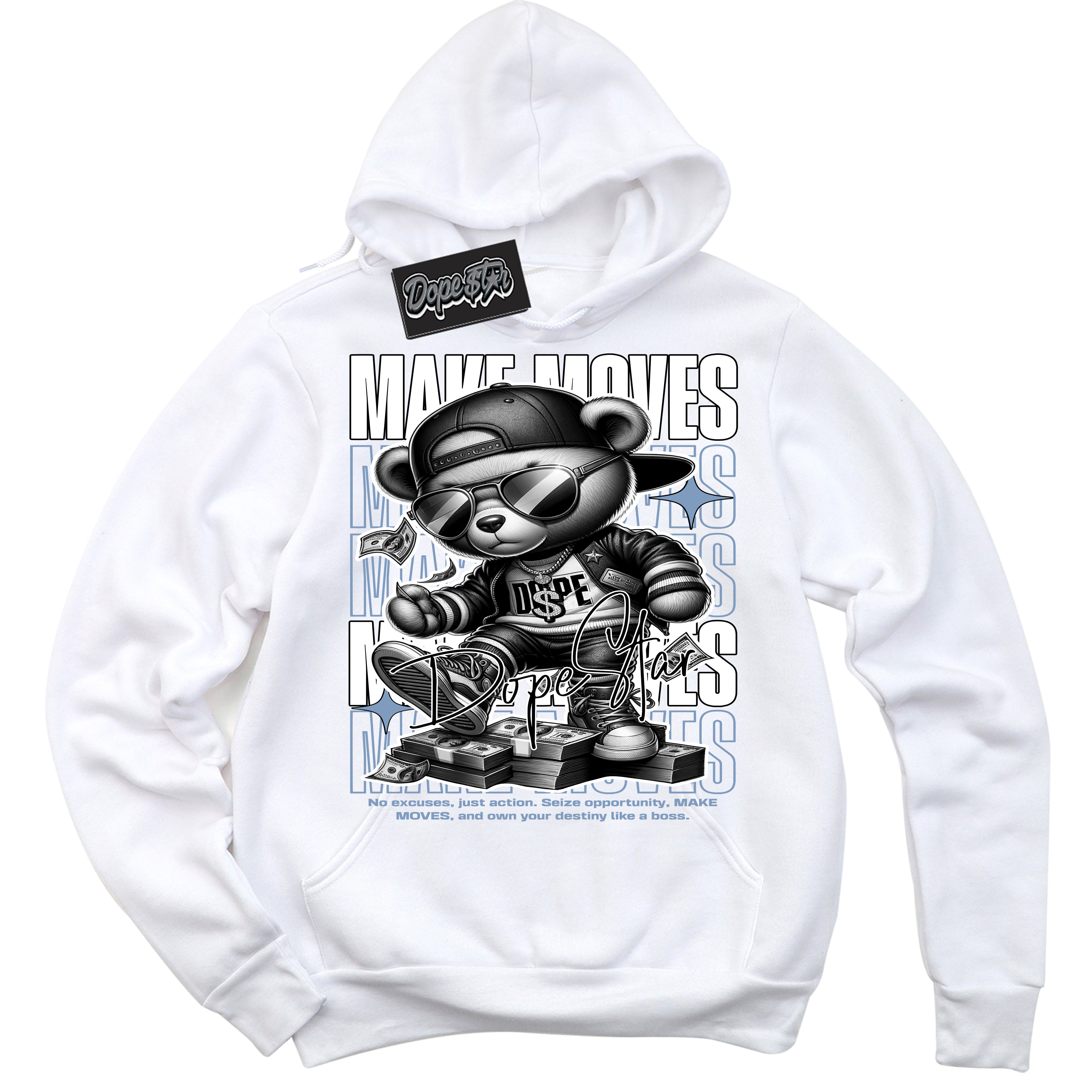 Cool White Hoodie with “ Makin Moves ” design that Perfectly Matches Reverse Oreo 6s Sneakers.