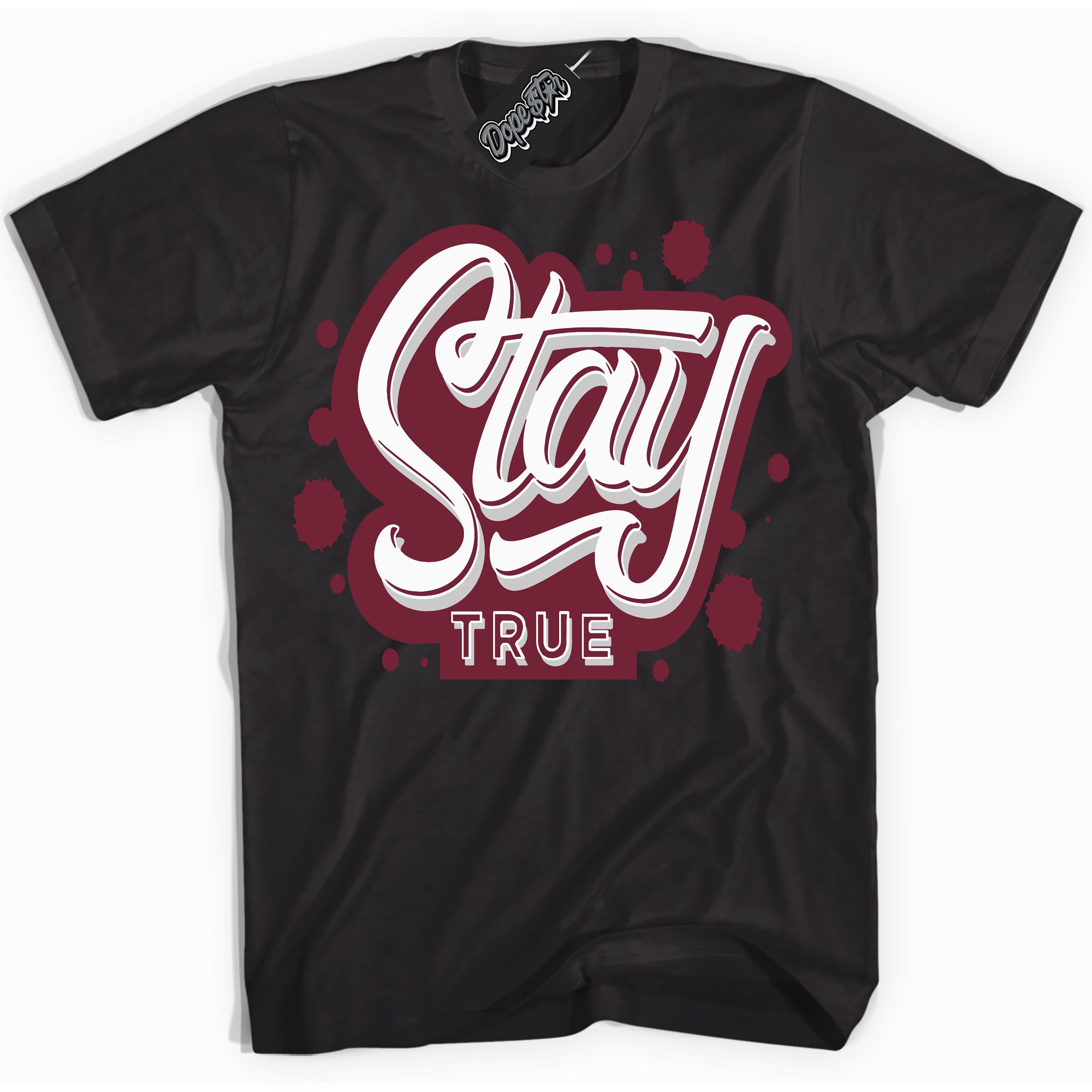 AJ6 Rings Team Red ‘Stay True – Black Streetwear Hoodie | Sneaker Matching sweatshirt for AJ6 Rings Team Red | Graphic Hoodie for Men & Women Streetwear by Sneaker Shirts Outlet.