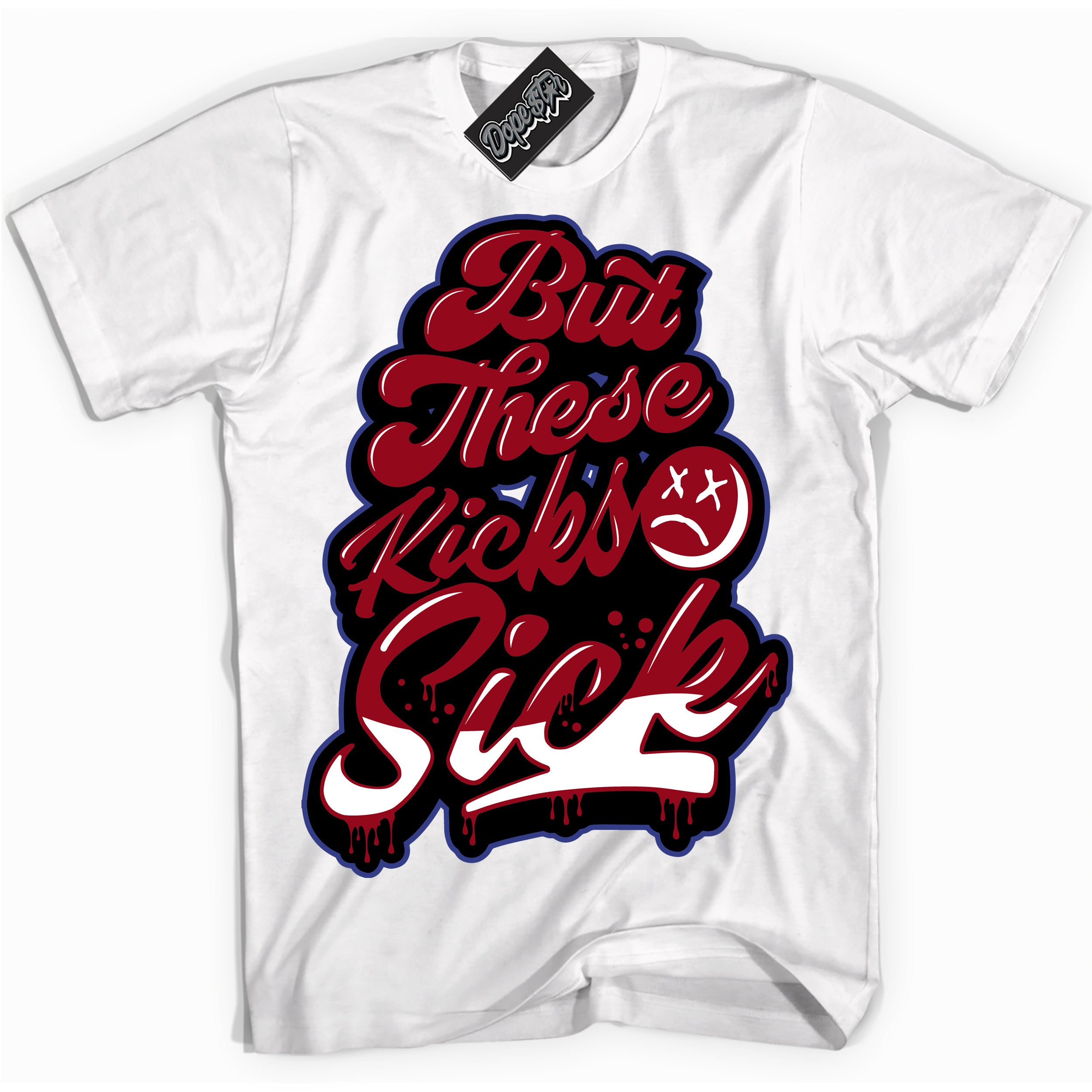 Cool White Shirt with “ Kick Sick ” design that perfectly matches Playoffs 8s Sneakers.