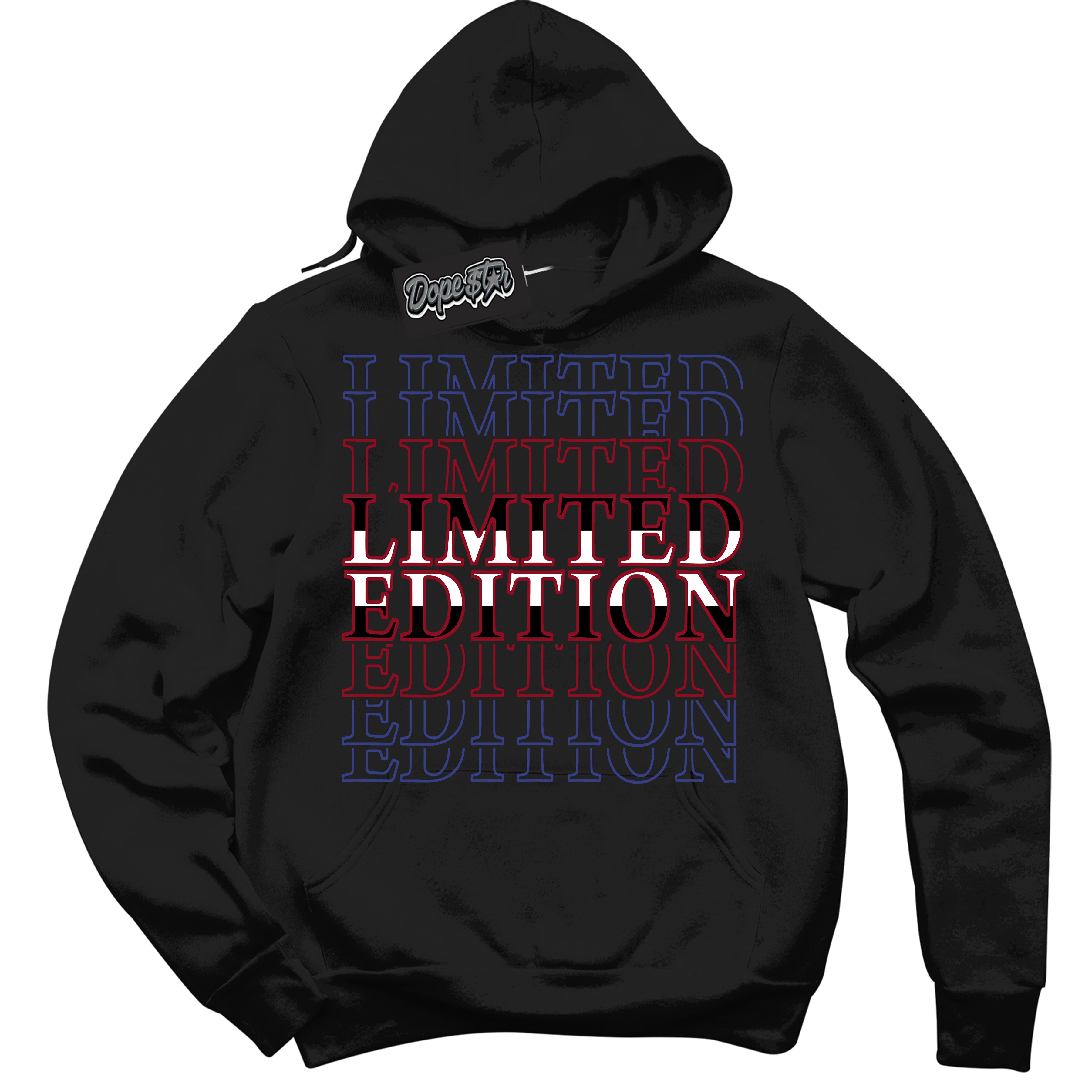 Cool Black Hoodie with “ Limited Edition ” design that Perfectly Matches Playoffs 8s Sneakers.