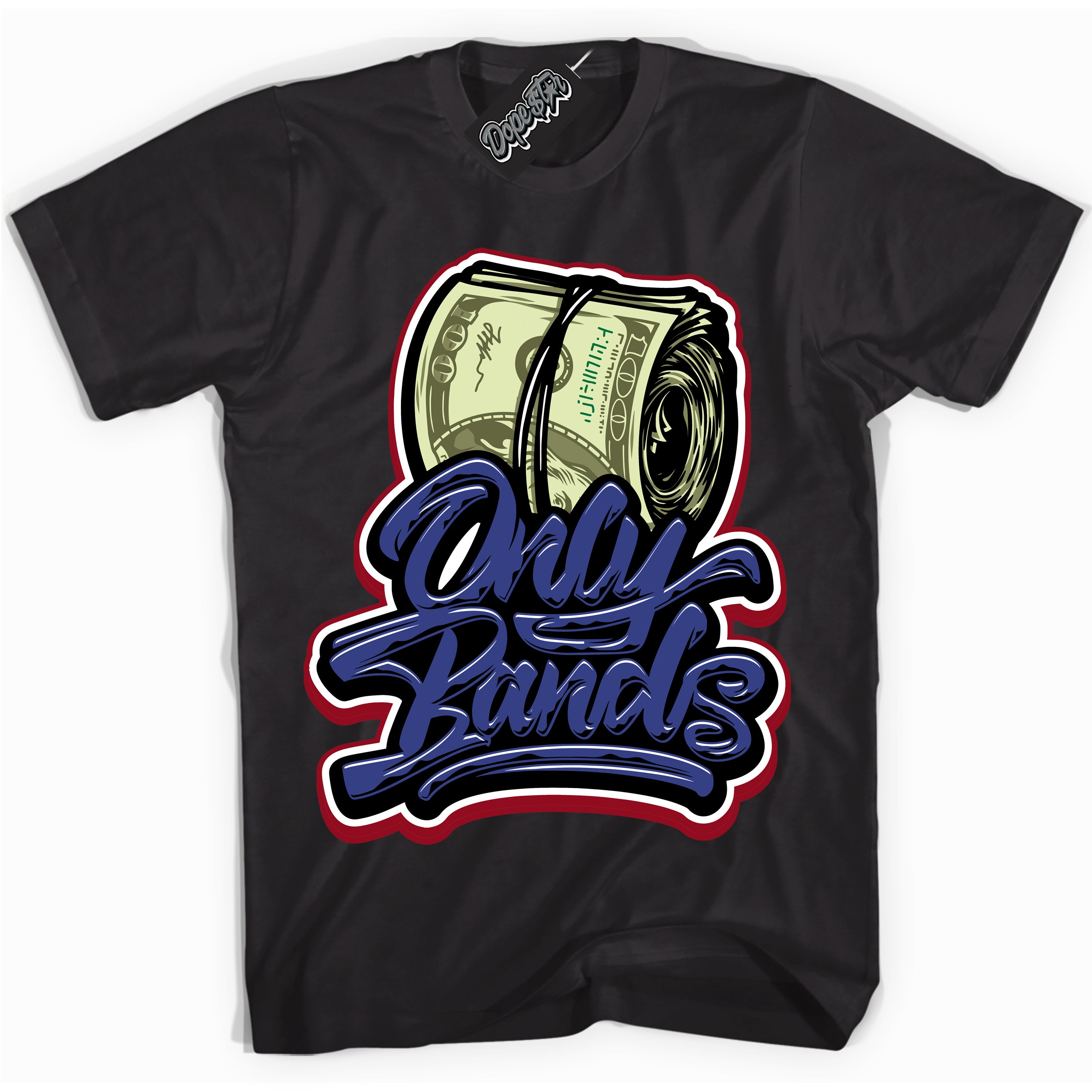 Cool Black Shirt with “ Only Bands ” design that perfectly matches Playoffs 8s Sneakers.