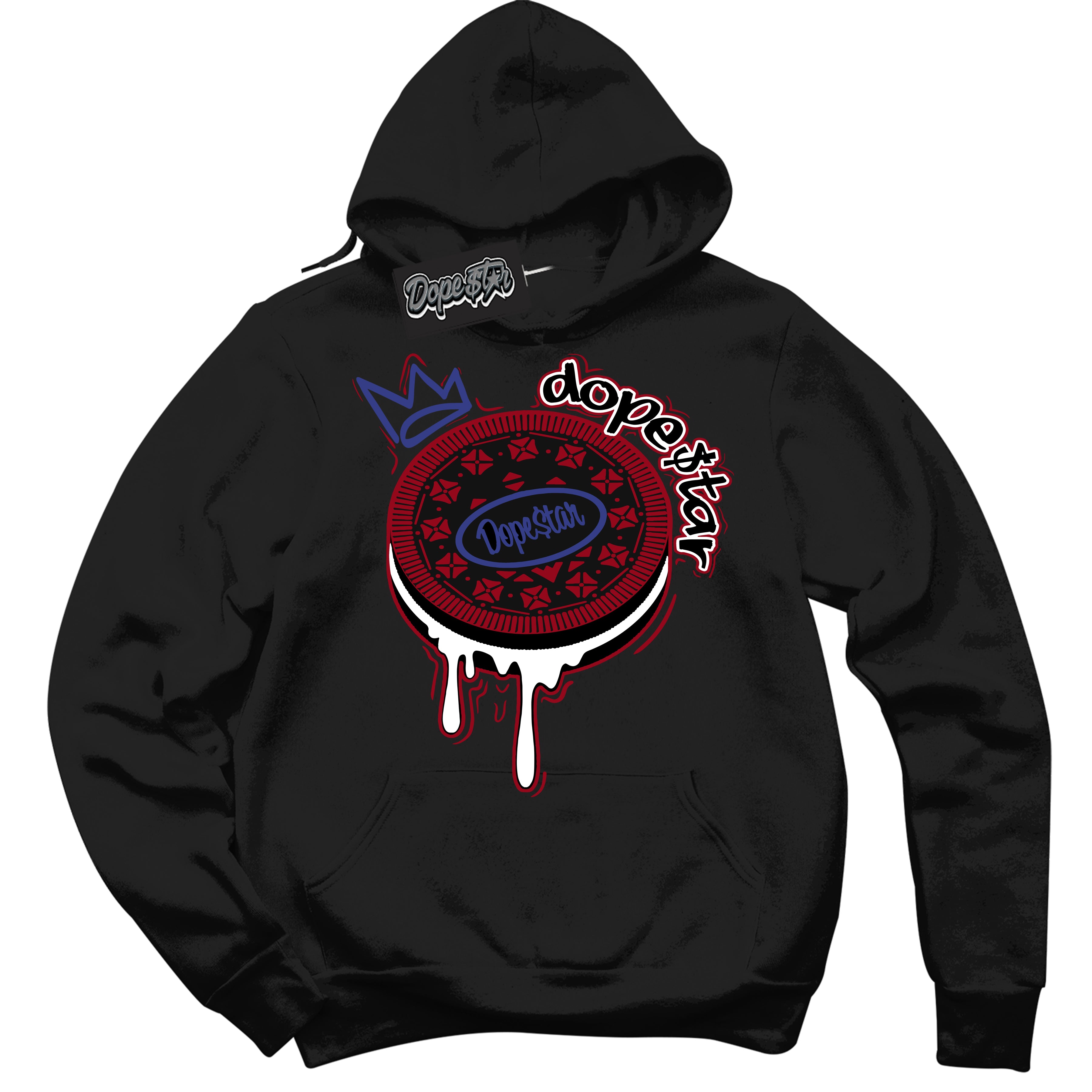 Cool Black Hoodie with “ Oreo DS ” design that Perfectly Matches Playoffs 8s Sneakers.
