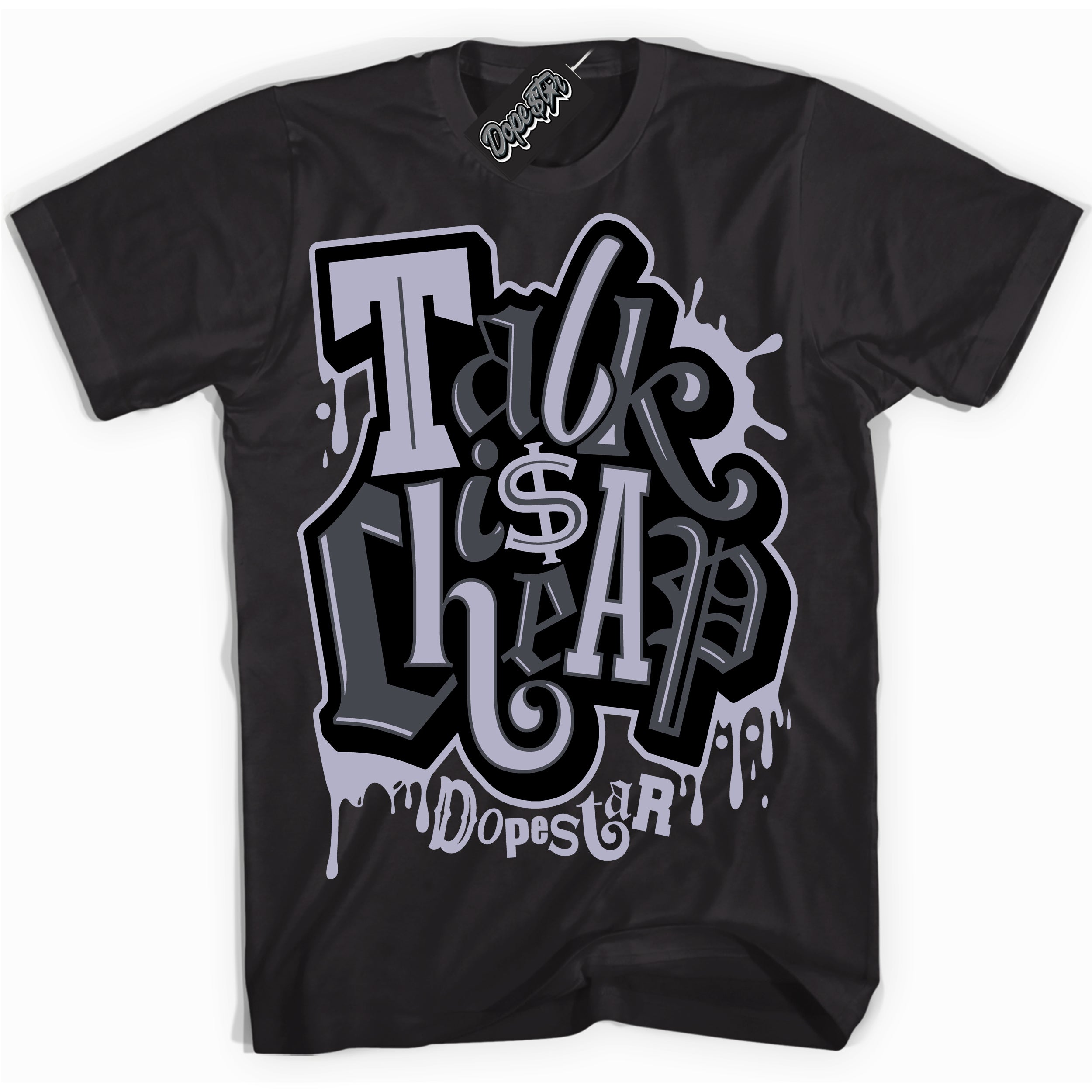 Cool Black Shirt with “ Talk Is Cheap” design that perfectly matches Winterized Gunsmoke 8s Sneakers.