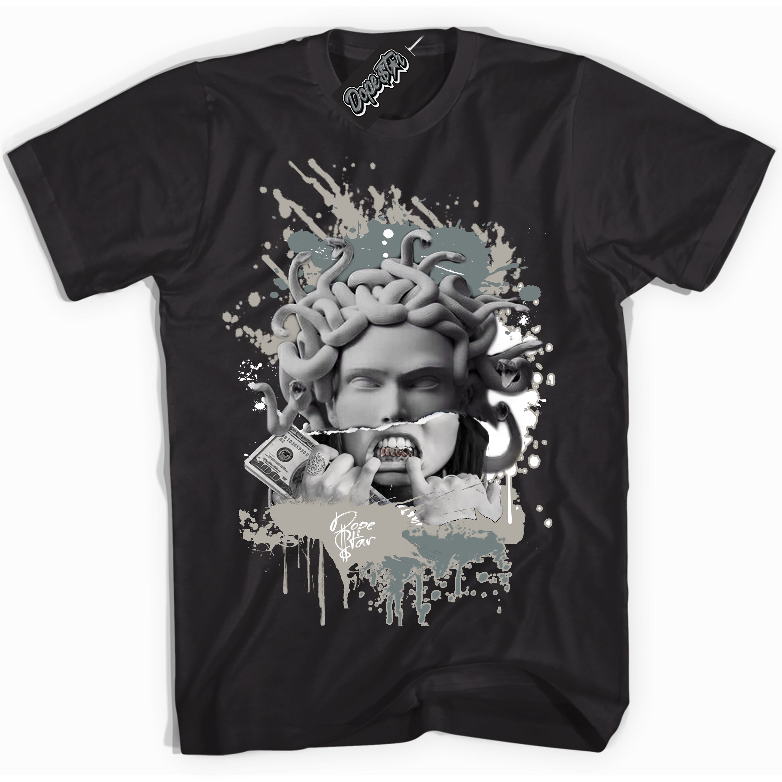 AJ9 Retro Cool Grey ‘Medusa’ – Black Streetwear T-Shirt | Sneaker Matching shirt for AJ9 Retro Cool Grey | Men's and Women's Streetwear Graphic Tee by Sneaker Shirts Outlet.