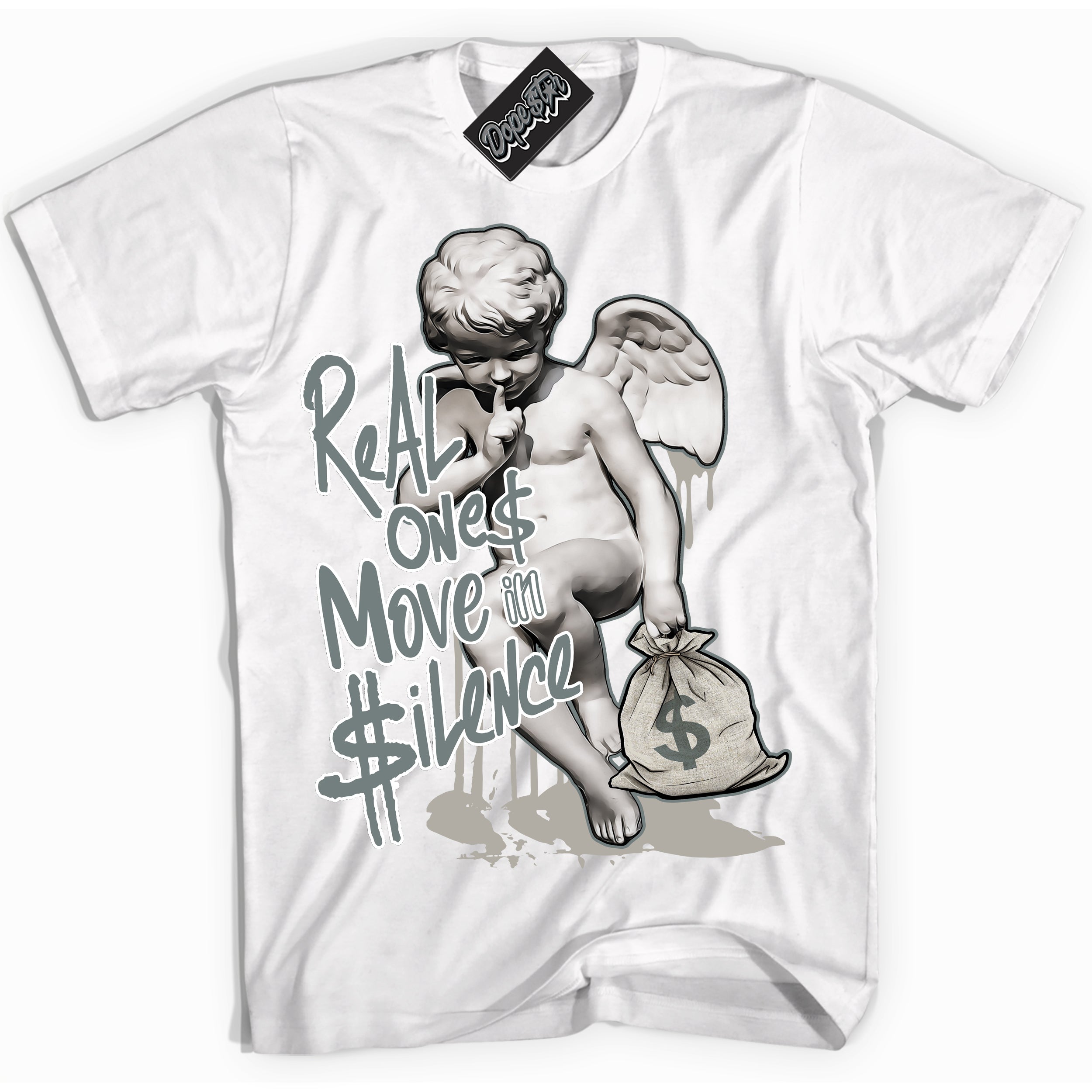 AJ9 Retro Cool Grey ‘Real Ones Cherub’ – White Streetwear T-Shirt | Sneaker Matching shirt for AJ9 Retro Cool Grey | Men's and Women's Streetwear Graphic Tee by Sneaker Shirts Outlet.