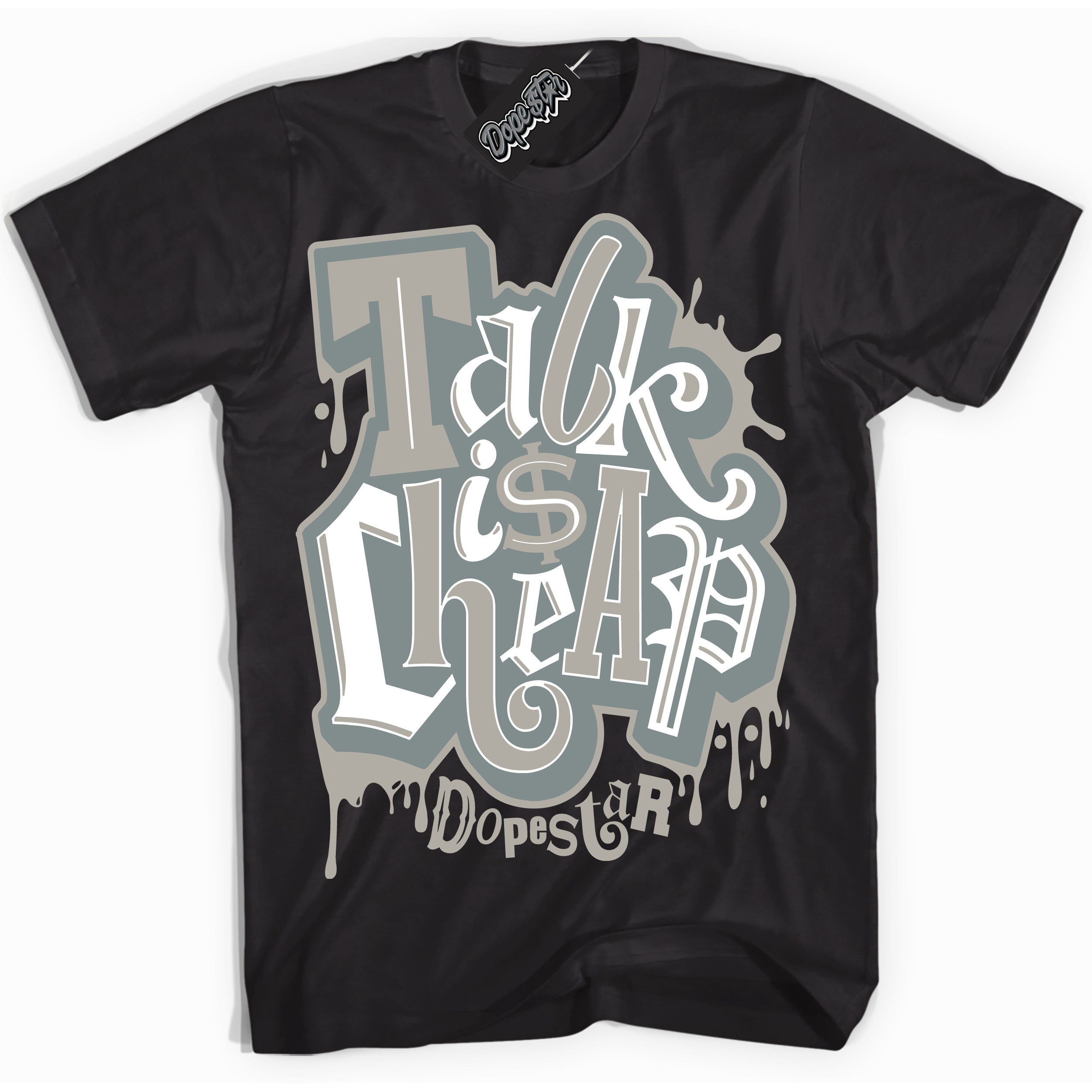 AJ9 Retro Cool Grey ‘Talk Is Cheap’ – Black Streetwear T-Shirt | Sneaker Matching shirt for AJ9 Retro Cool Grey | Men's and Women's Streetwear Graphic Tee by Sneaker Shirts Outlet.