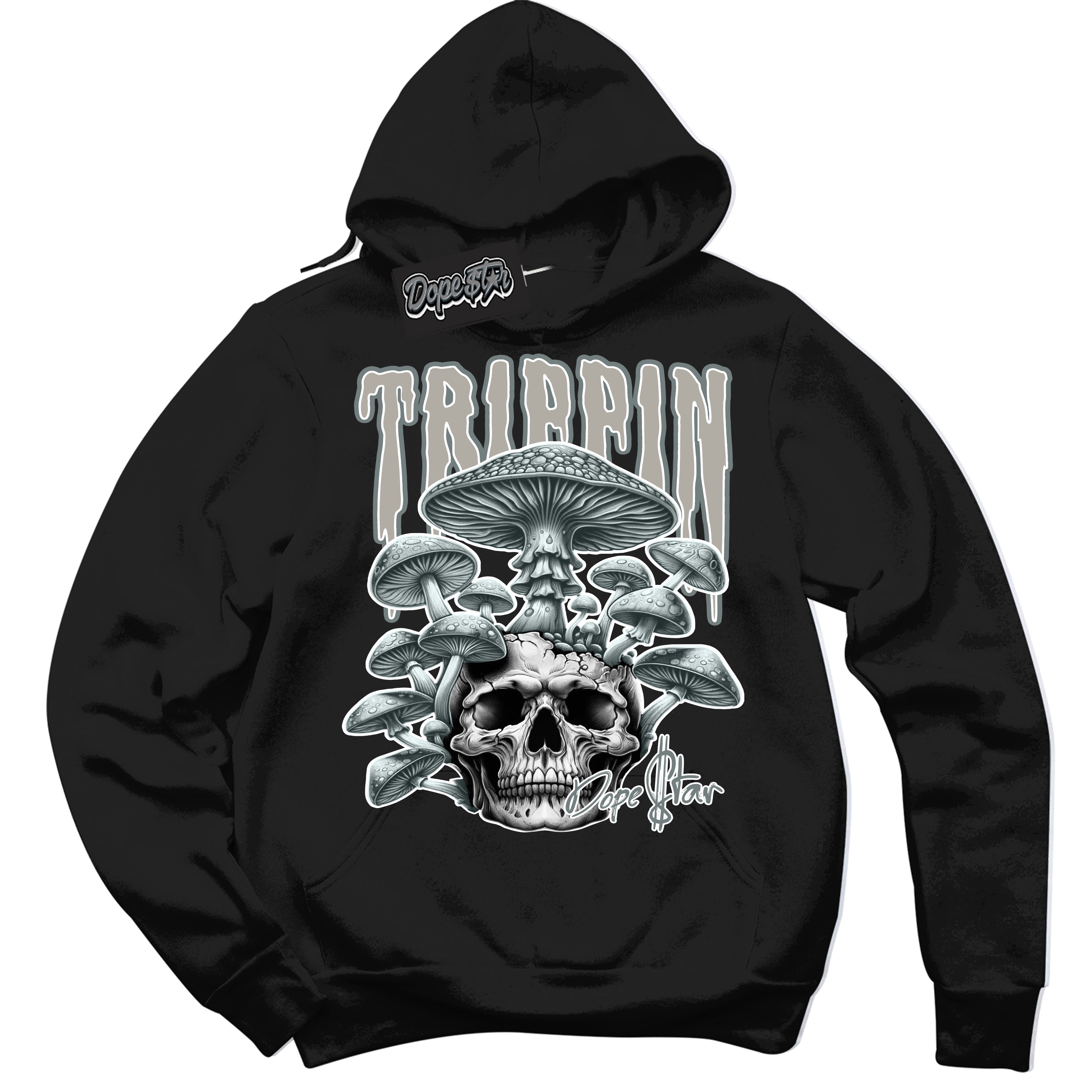 AJ9 Retro Cool Grey ‘Trippin’ – Black Streetwear Hoodie | Sneaker Matching sweatshirt for AJ9 Retro Cool Grey | Men's and Women's Streetwear Graphic Hoodie by Sneaker Shirts Outlet