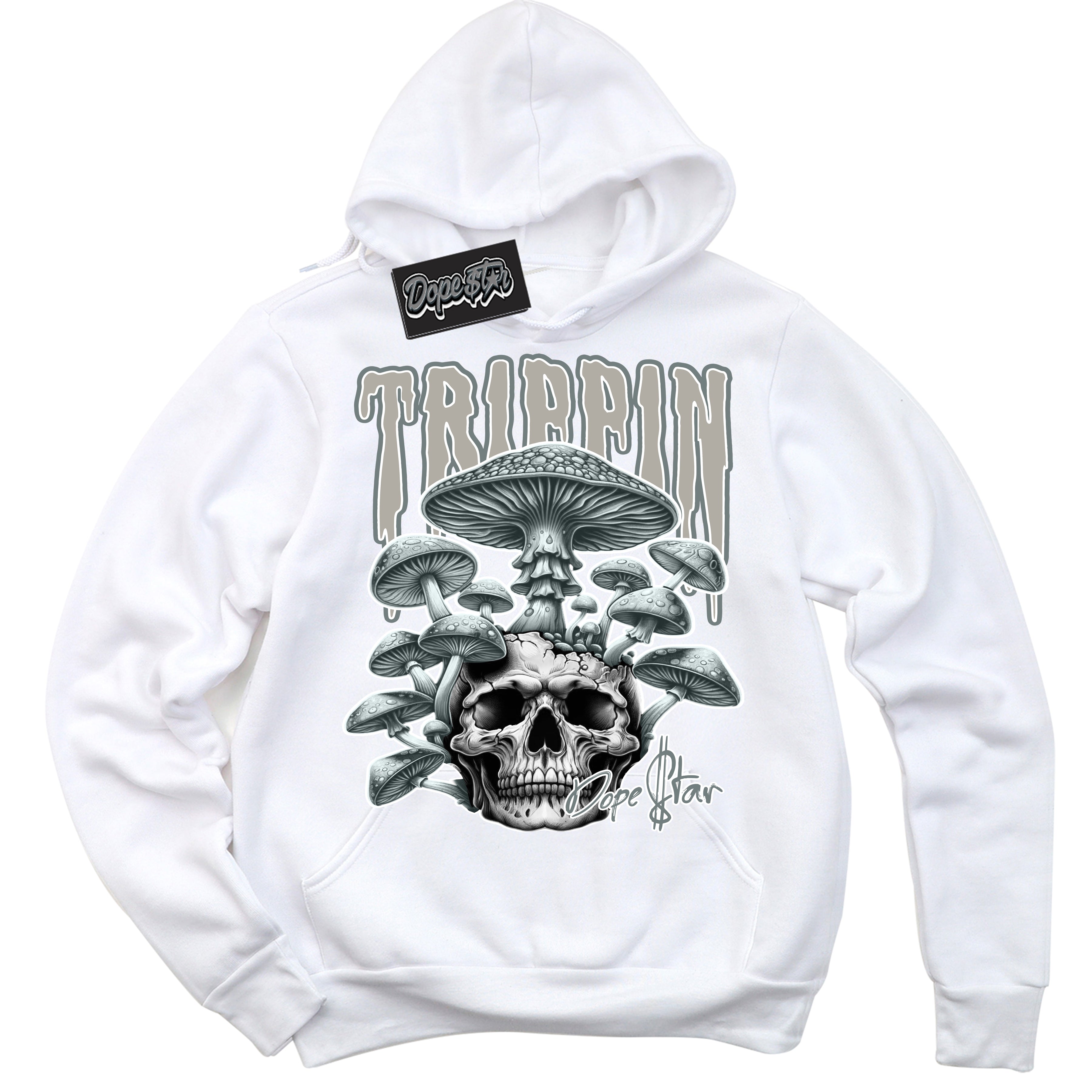 AJ9 Retro Cool Grey ‘Trippin’ – White Streetwear Hoodie | Sneaker Matching sweatshirt for AJ9 Retro Cool Grey | Men's and Women's Streetwear Graphic Hoodie by Sneaker Shirts Outlet