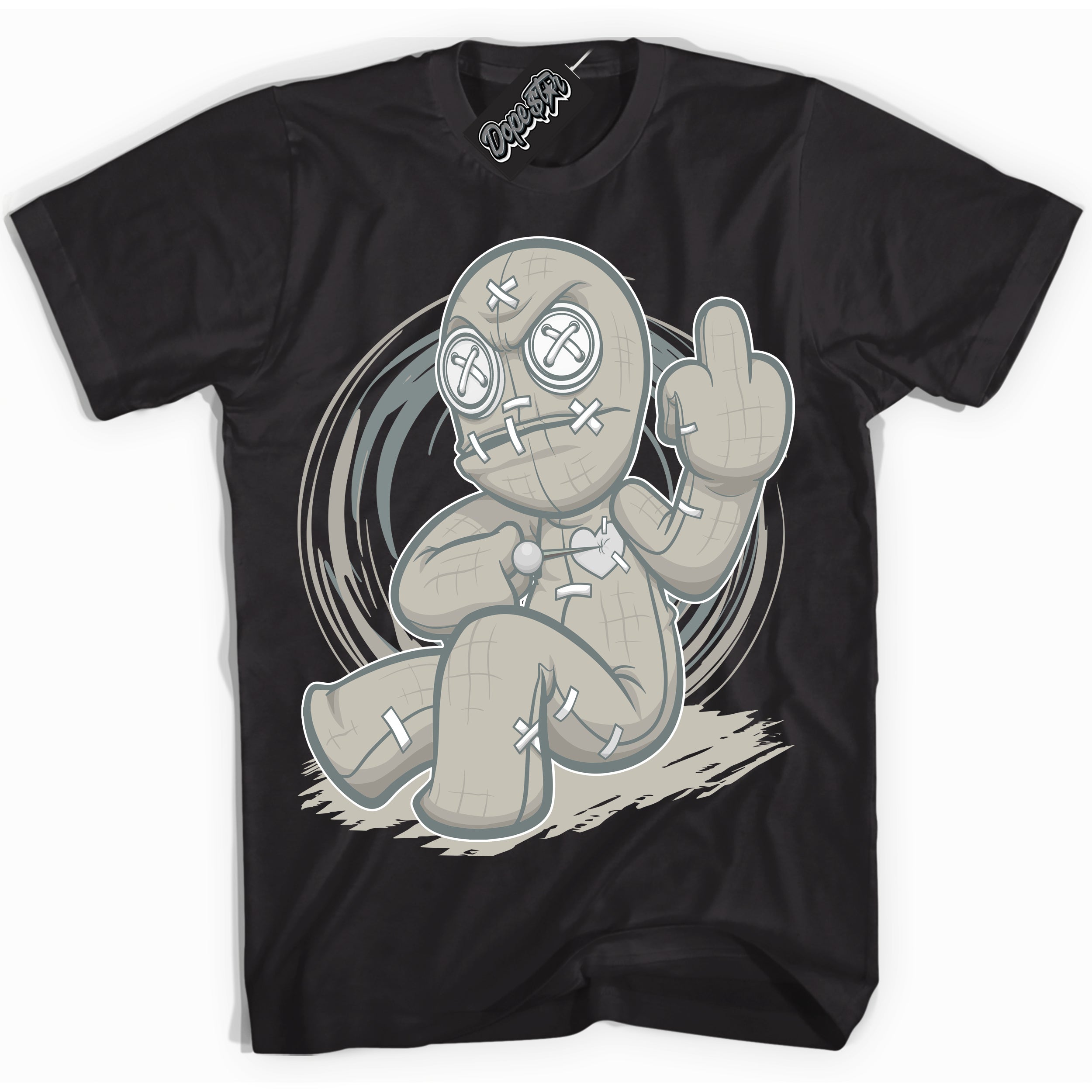 AJ9 Retro Cool Grey ‘Voodoo Doll’ – Black Streetwear T-Shirt | Sneaker Matching shirt for AJ9 Retro Cool Grey | Men's and Women's Streetwear Graphic Tee by Sneaker Shirts Outlet.