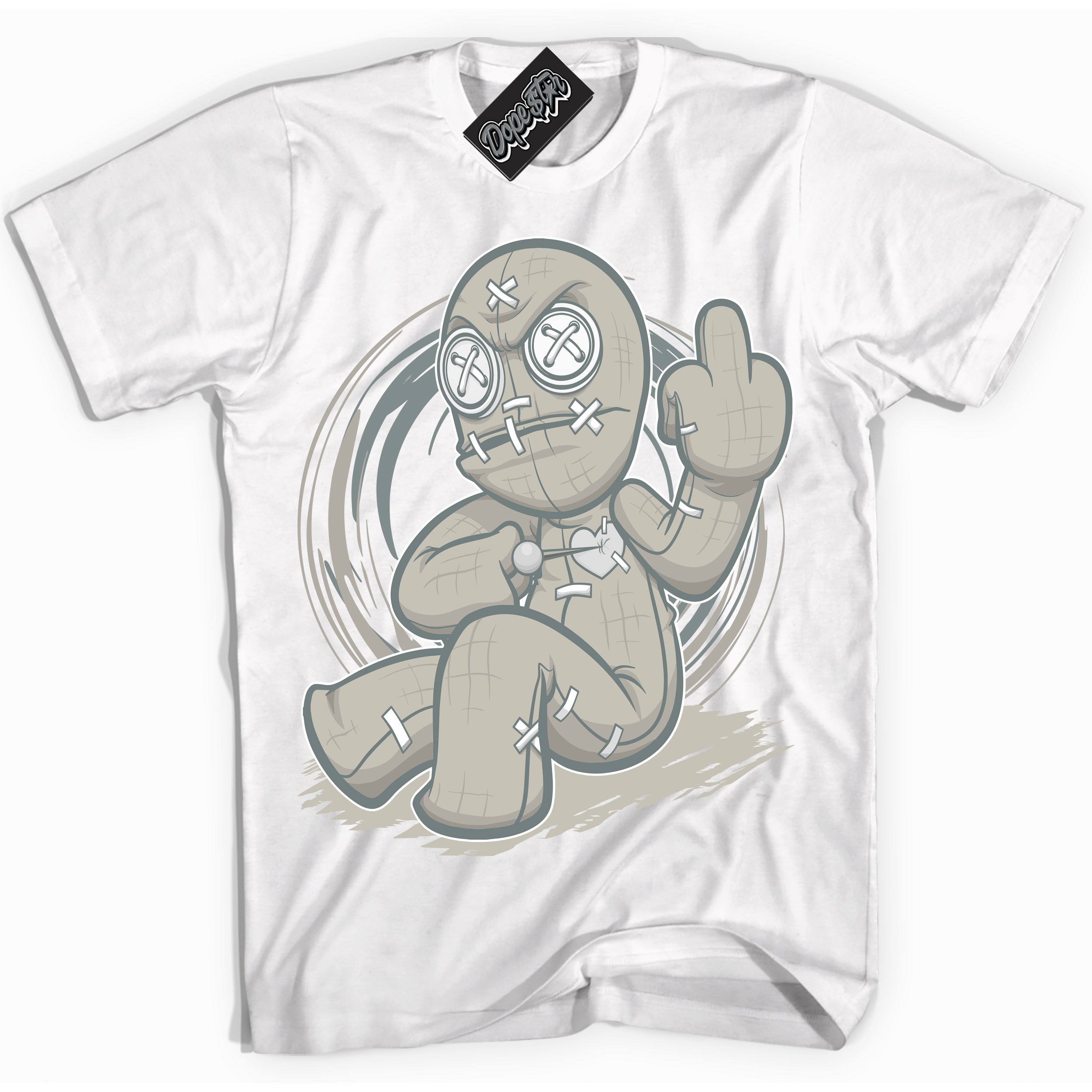 AJ9 Retro Cool Grey ‘Voodoo Doll’ – White Streetwear T-Shirt | Sneaker Matching shirt for AJ9 Retro Cool Grey | Men's and Women's Streetwear Graphic Tee by Sneaker Shirts Outlet.