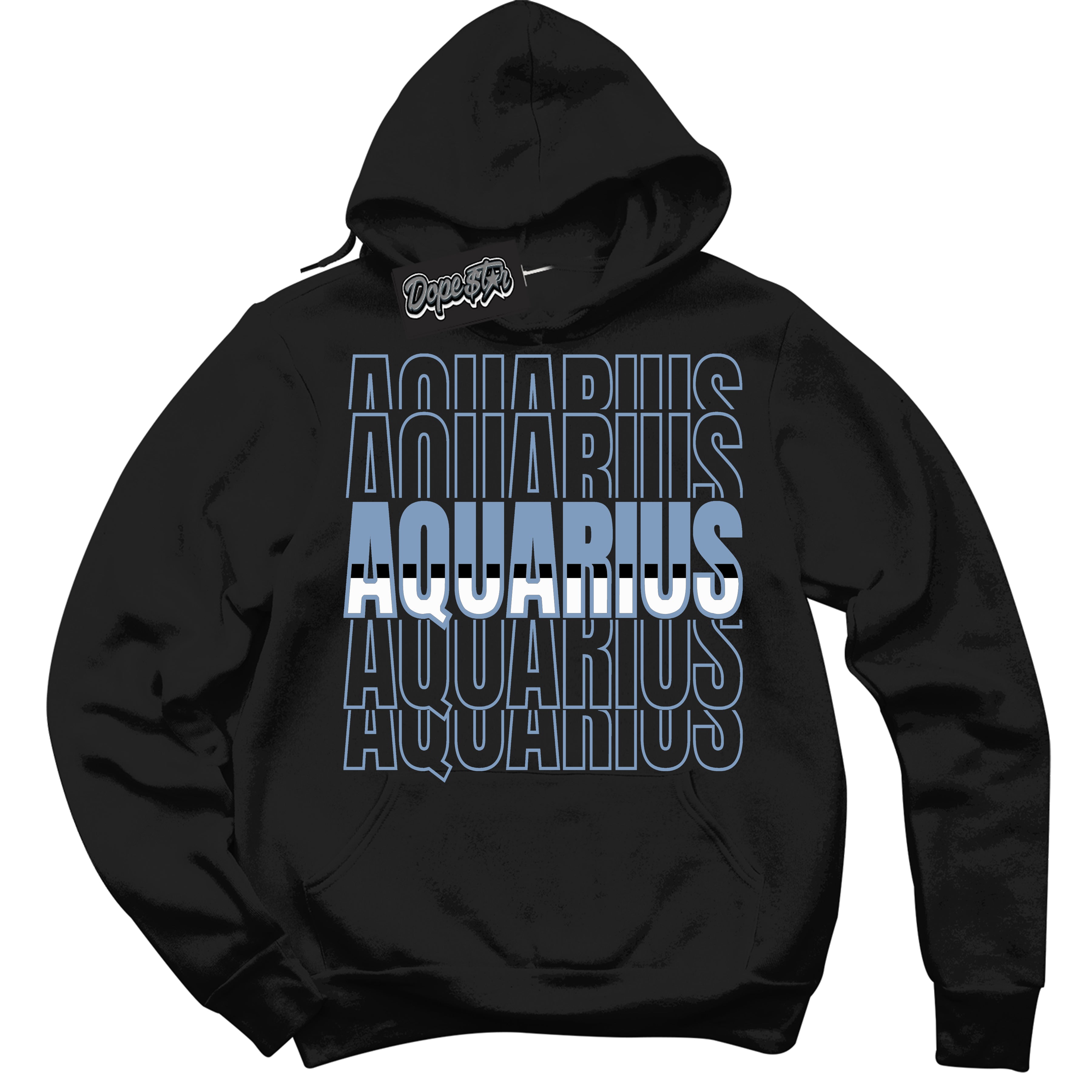 Cool Black Hoodie with “ Aquarius ” design that Perfectly Matches Reverse Oreo 6s Sneakers.