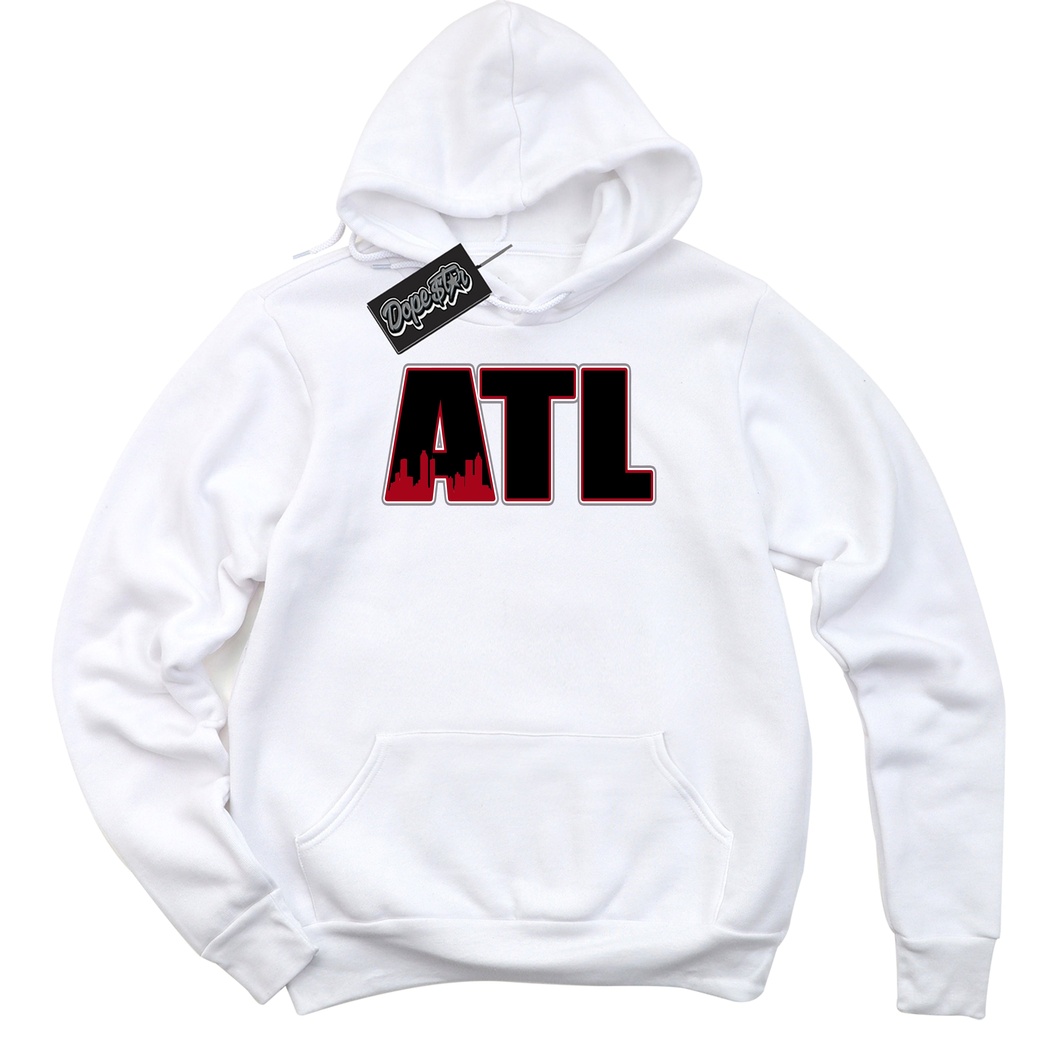Cool White Hoodie with “ Atlanta ” design that Perfectly Matches Bred Reimagined 4s Jordans.