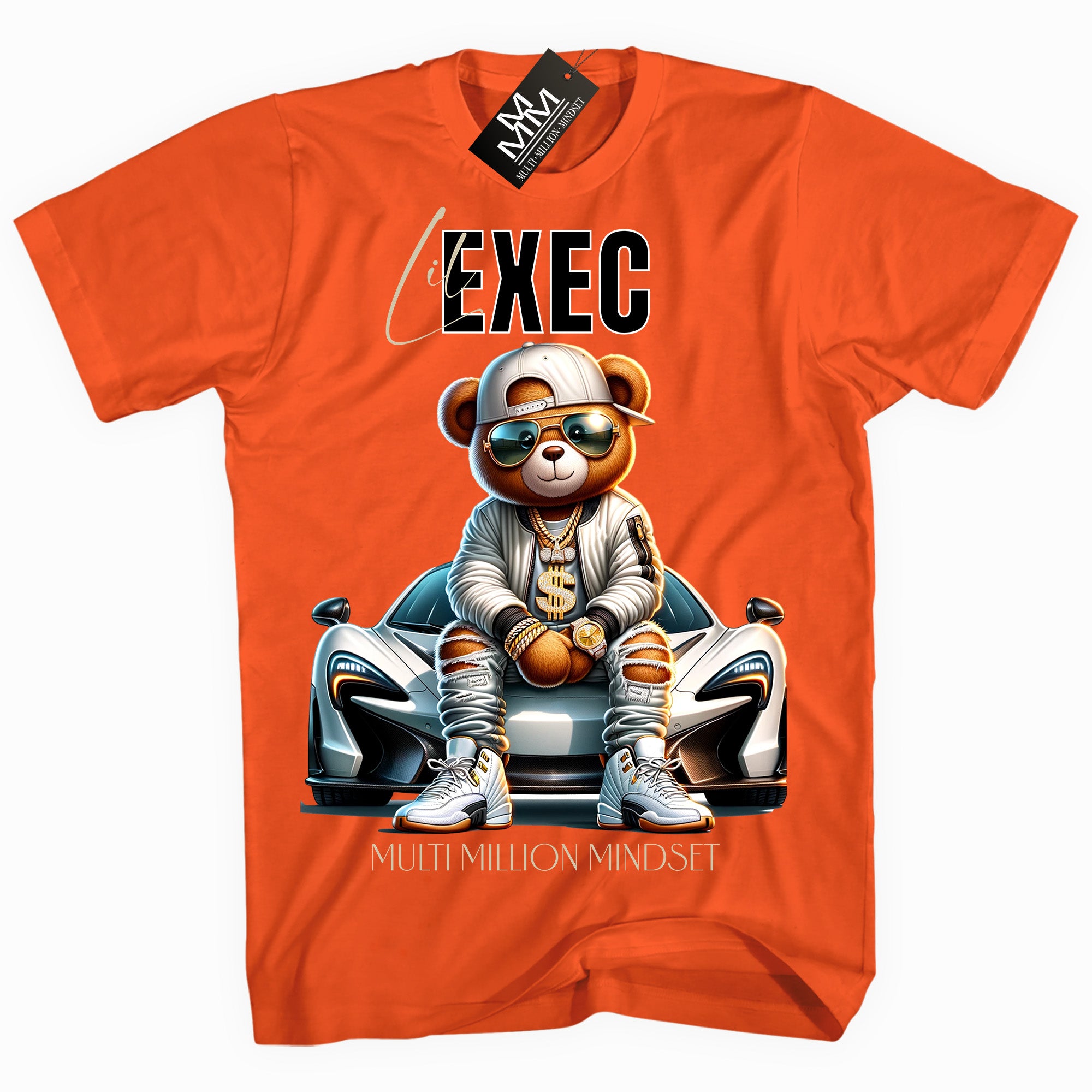 Mind Blowin lil EXEC® Built On Gratitude Graphic Orange Tee By Multi Million Mindset®