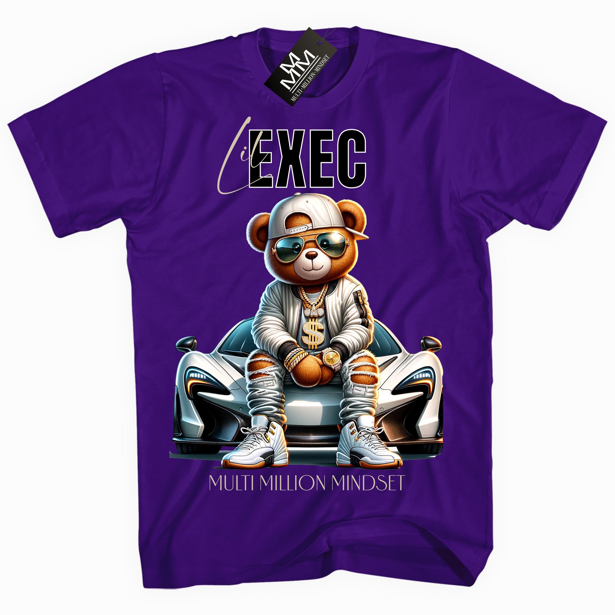 Mind Blowin lil EXEC® Built On Gratitude Graphic Purple Tee By Multi Million Mindset®