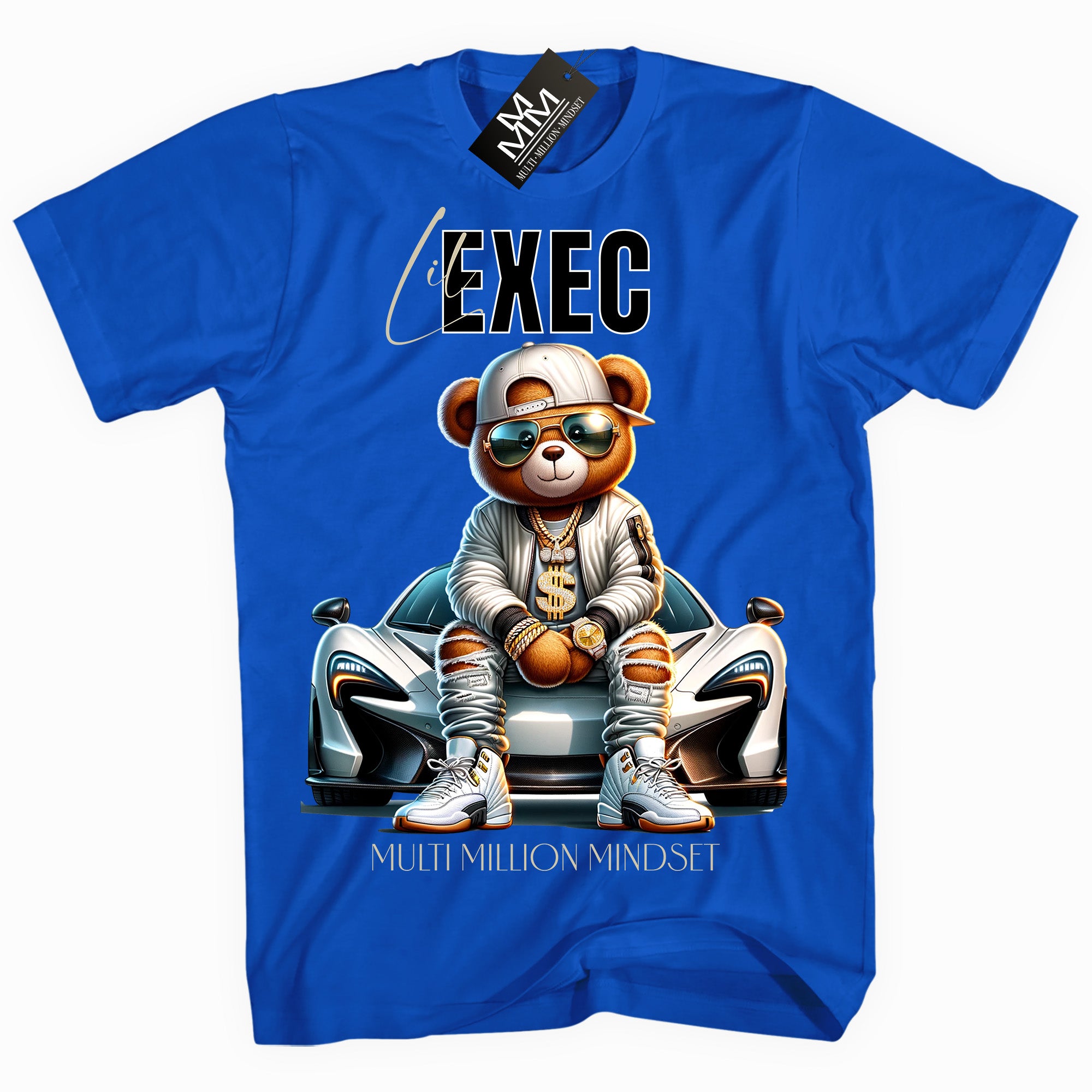 Mind Blowin lil EXEC® Built On Gratitude Graphic Royal Tee By Multi Million Mindset®