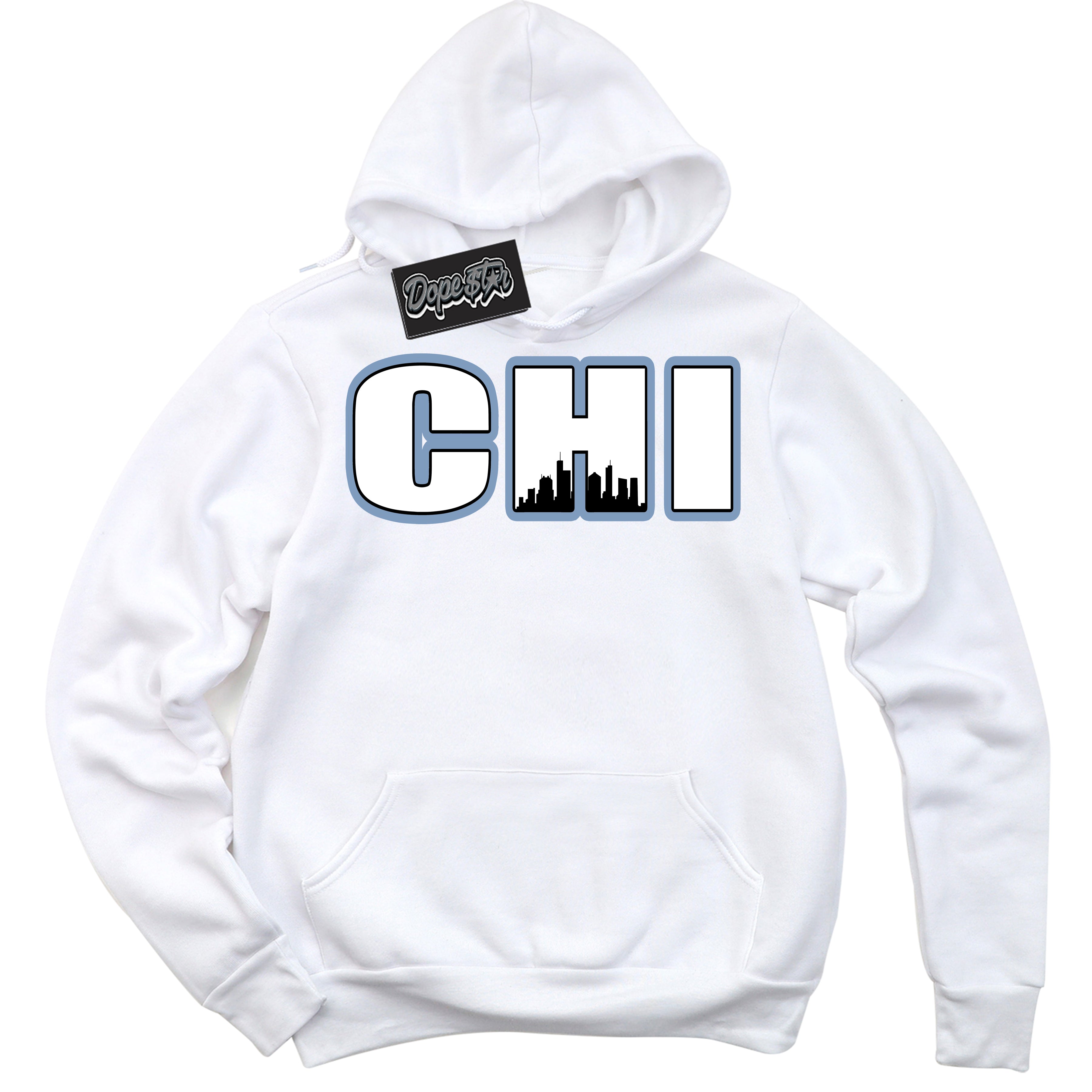 Cool White Hoodie with “ Chicago ” design that Perfectly Matches Reverse Oreo 6s Sneakers.