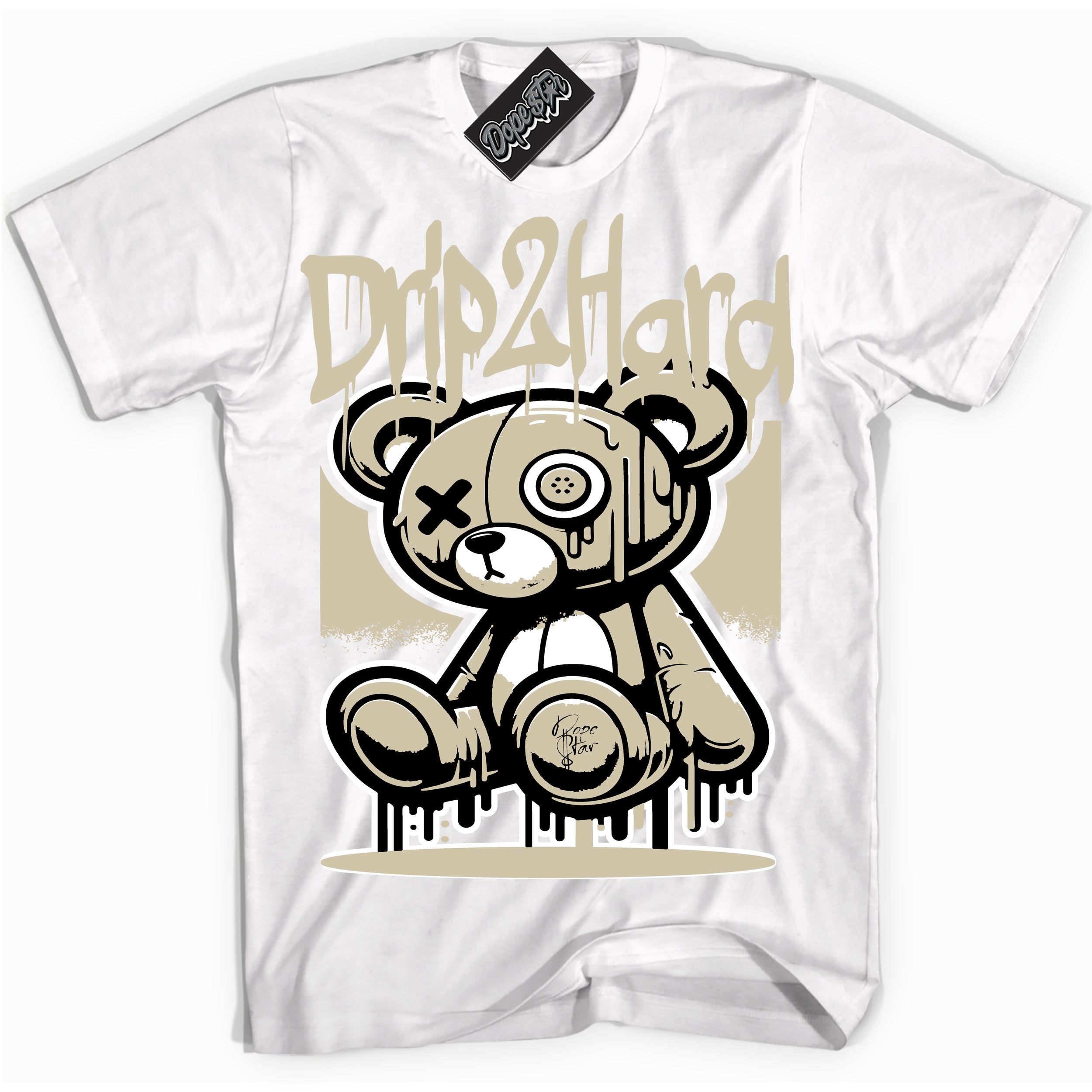Cool White graphic tee with “ Drip 2 Hard ” print, that perfectly matches AIR JORDAN 11 GRATITUDE sneakers
