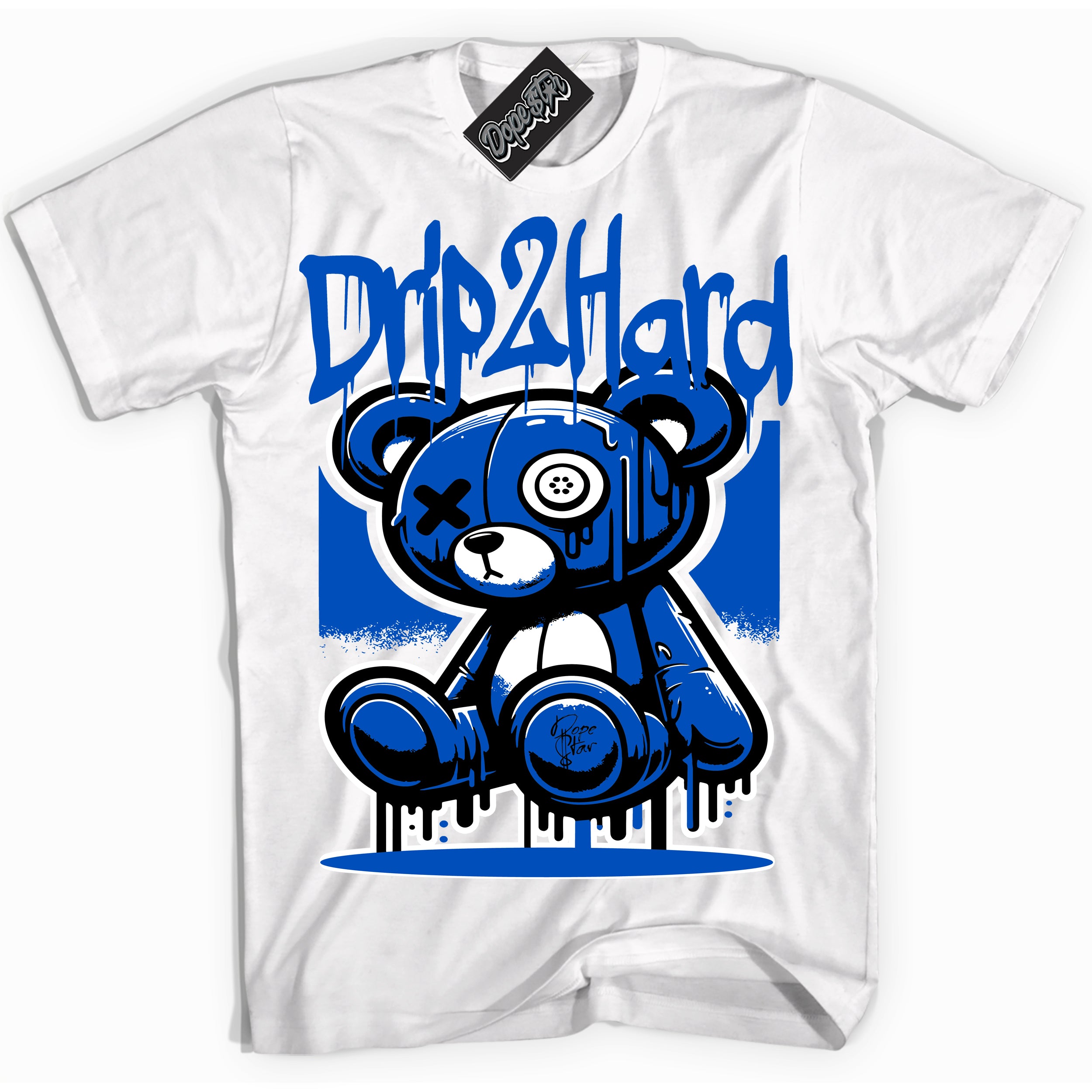 Dunk Low Astronomy Blue 'Drip 2 Hard' Shirt – White Streetwear T-Shirt | Sneaker Matching Tee for Dunk Low Astronomy Blue | Men's & Women's Streetwear Outfit by Sneaker Shirts Outlet.