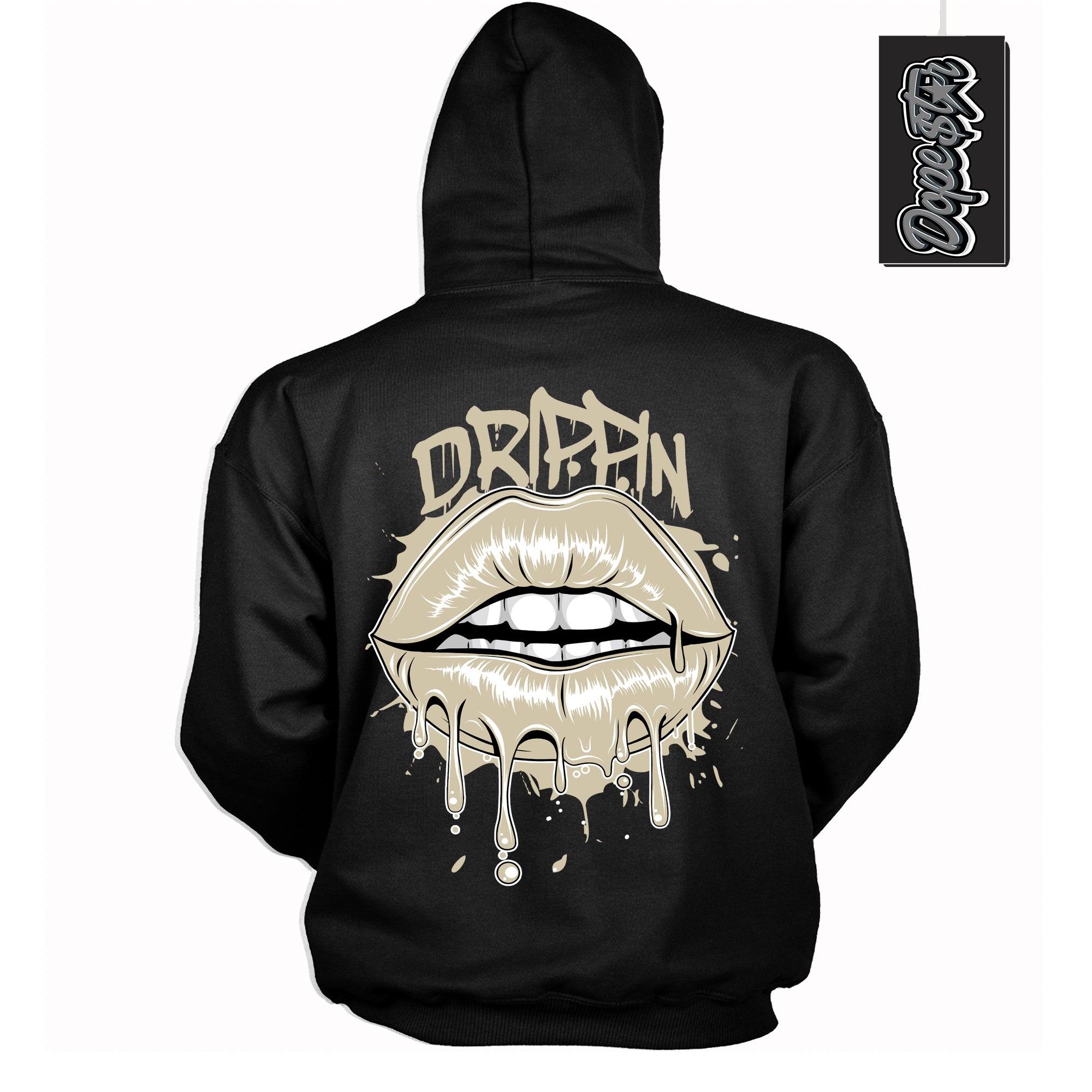 Cool Black Hoodie with “ Drippin ” design that Perfectly Matches Gratitude 11s Sneakers.
