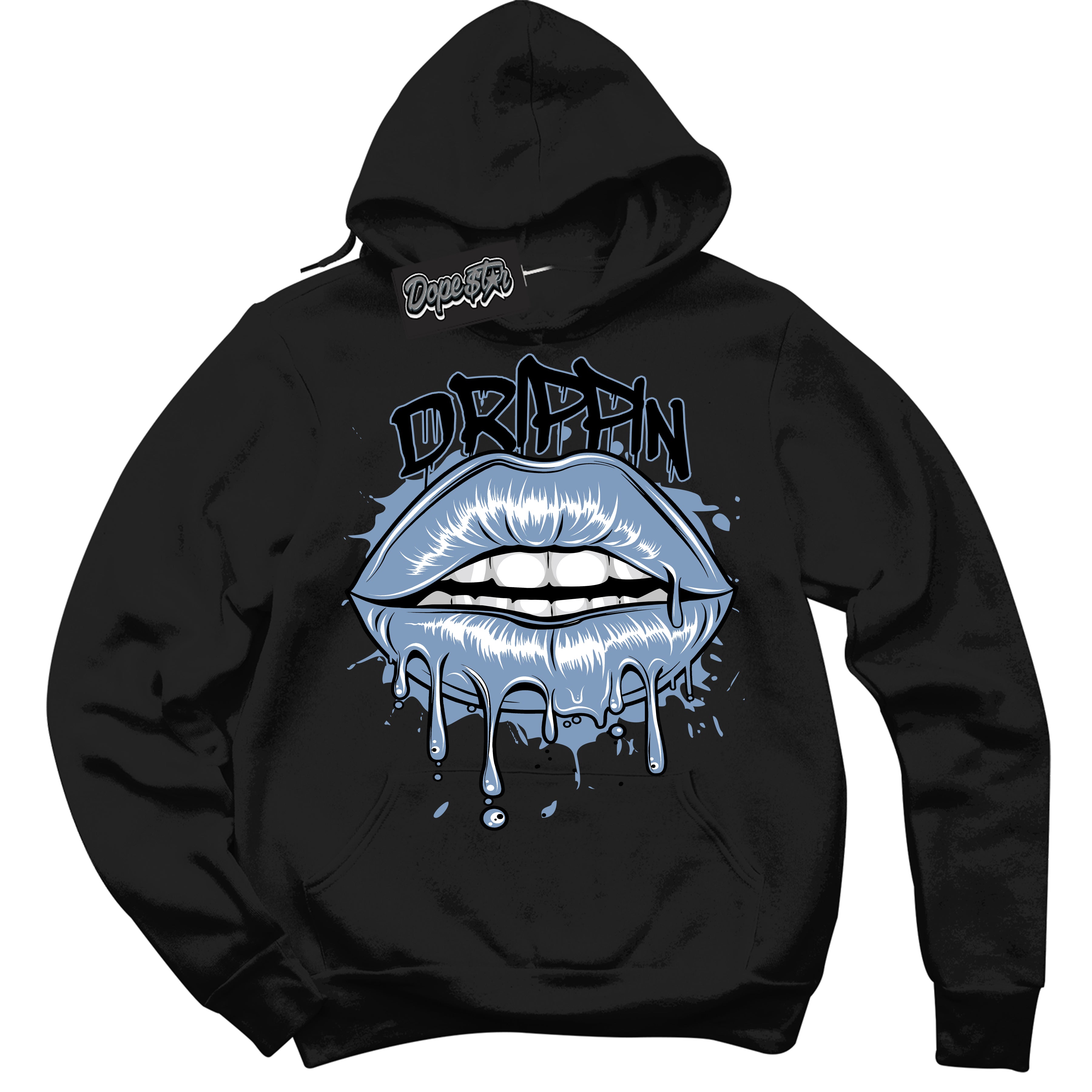 Cool Black Hoodie with “ Drippin ” design that Perfectly Matches Reverse Oreo 6s Sneakers.