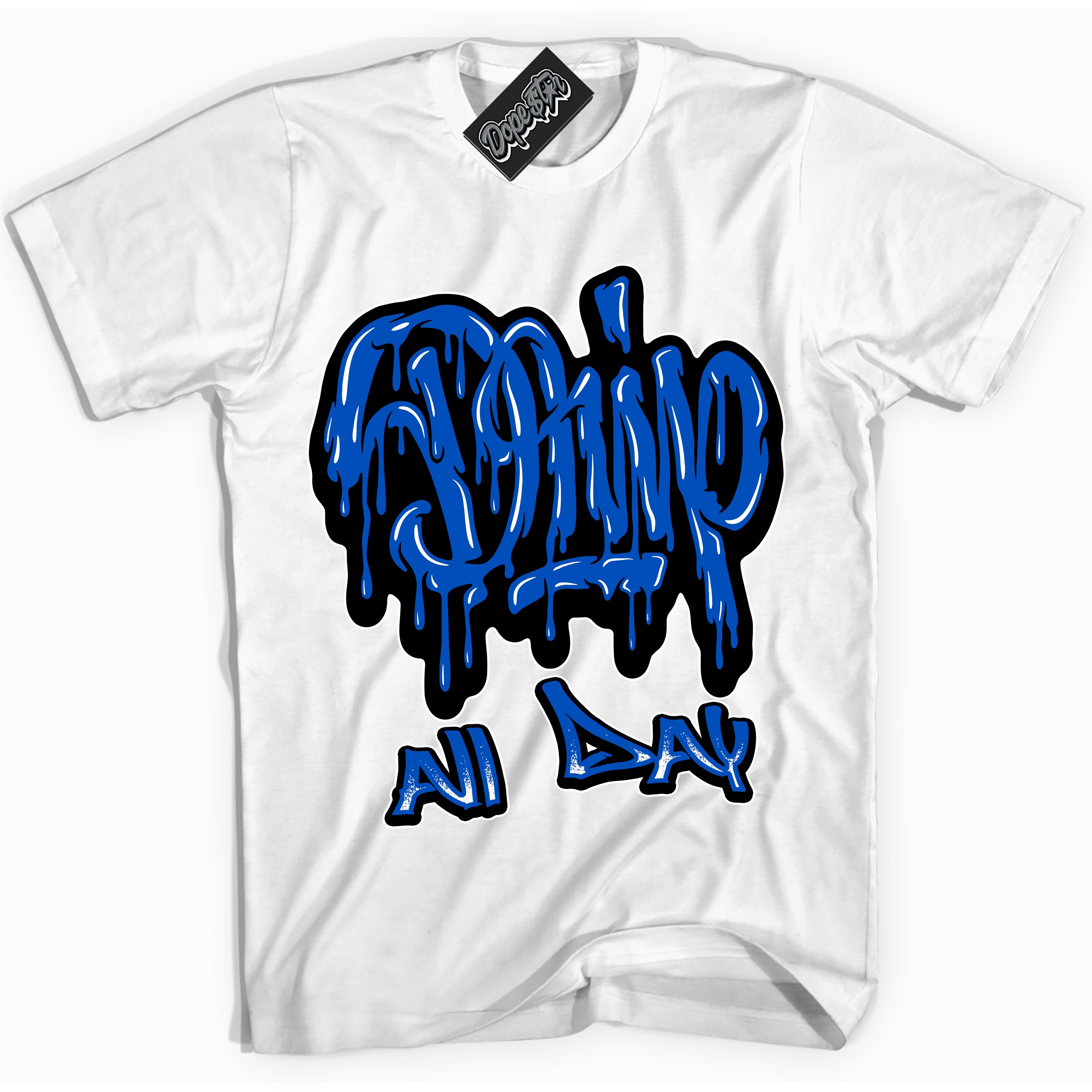 Dunk Low Astronomy Blue 'Drip All Day' Shirt – White Streetwear T-Shirt | Sneaker Matching Tee for Dunk Low Astronomy Blue | Men's & Women's Streetwear Outfit by Sneaker Shirts Outlet.