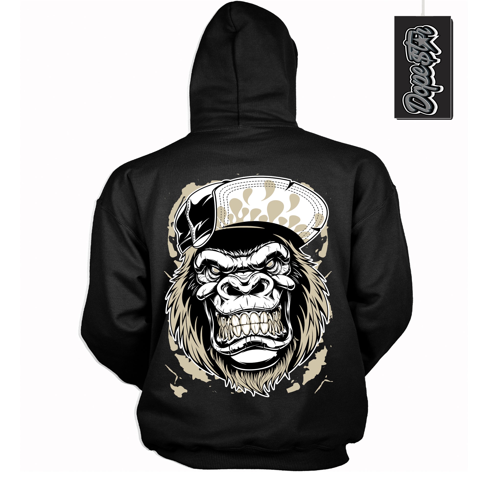 Cool Black Hoodie with “ Gorilla Beast ” design that Perfectly Matches Gratitude 11s Sneakers.