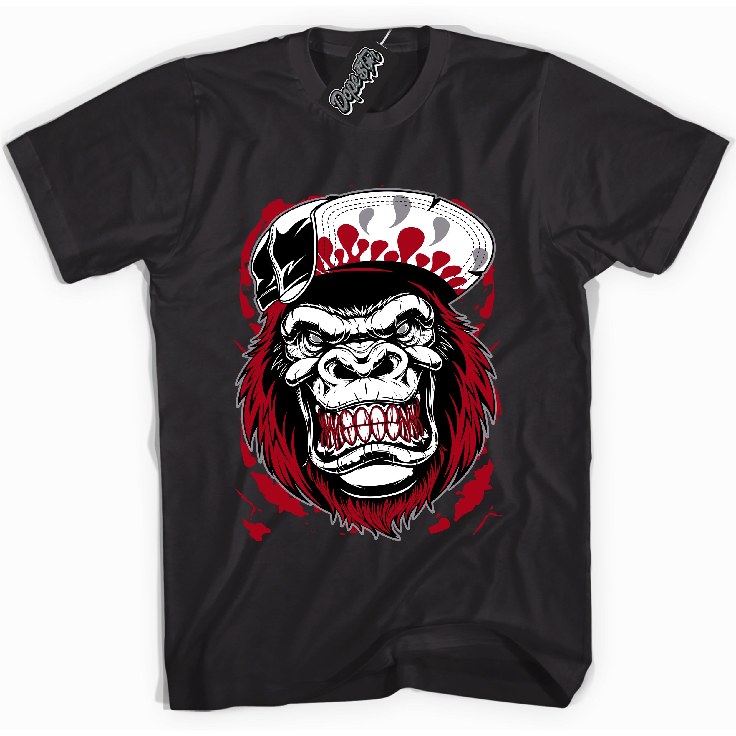 Cool Black Shirt with “ Gorilla Beast” design that perfectly matches Bred Reimagined 4s Jordans.