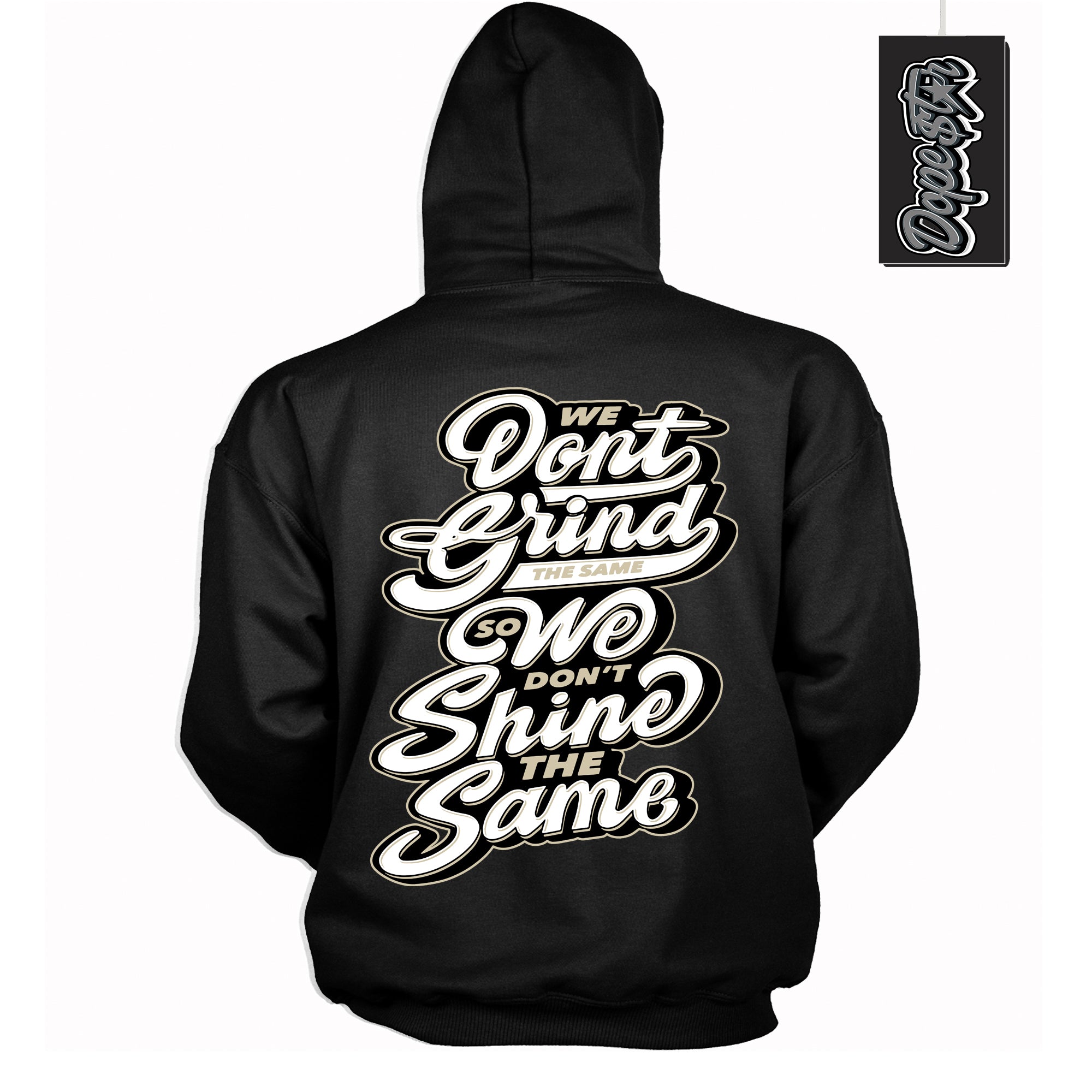 Cool Black Hoodie with “ Grind Shine ” design that Perfectly Matches Gratitude 11s Sneakers.