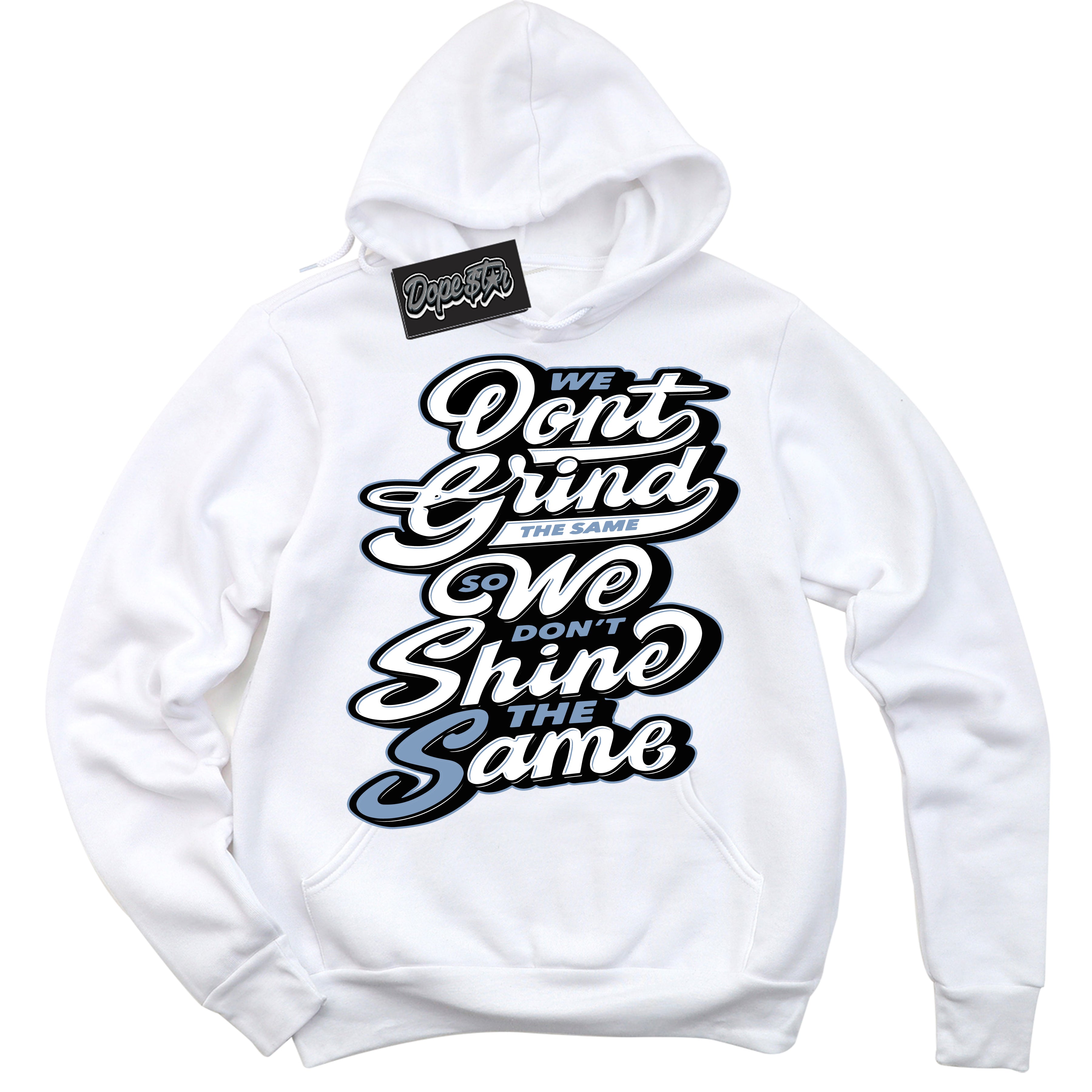 Cool White Hoodie with “ Grind Shine ” design that Perfectly Matches Reverse Oreo 6s Sneakers.