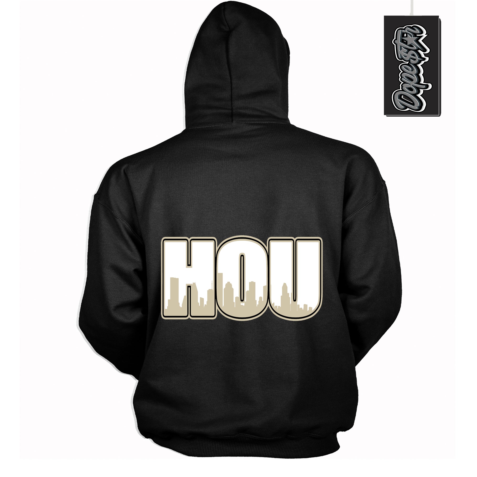 Cool Black Hoodie with “ Houston ” design that Perfectly Matches Gratitude 11s Sneakers.