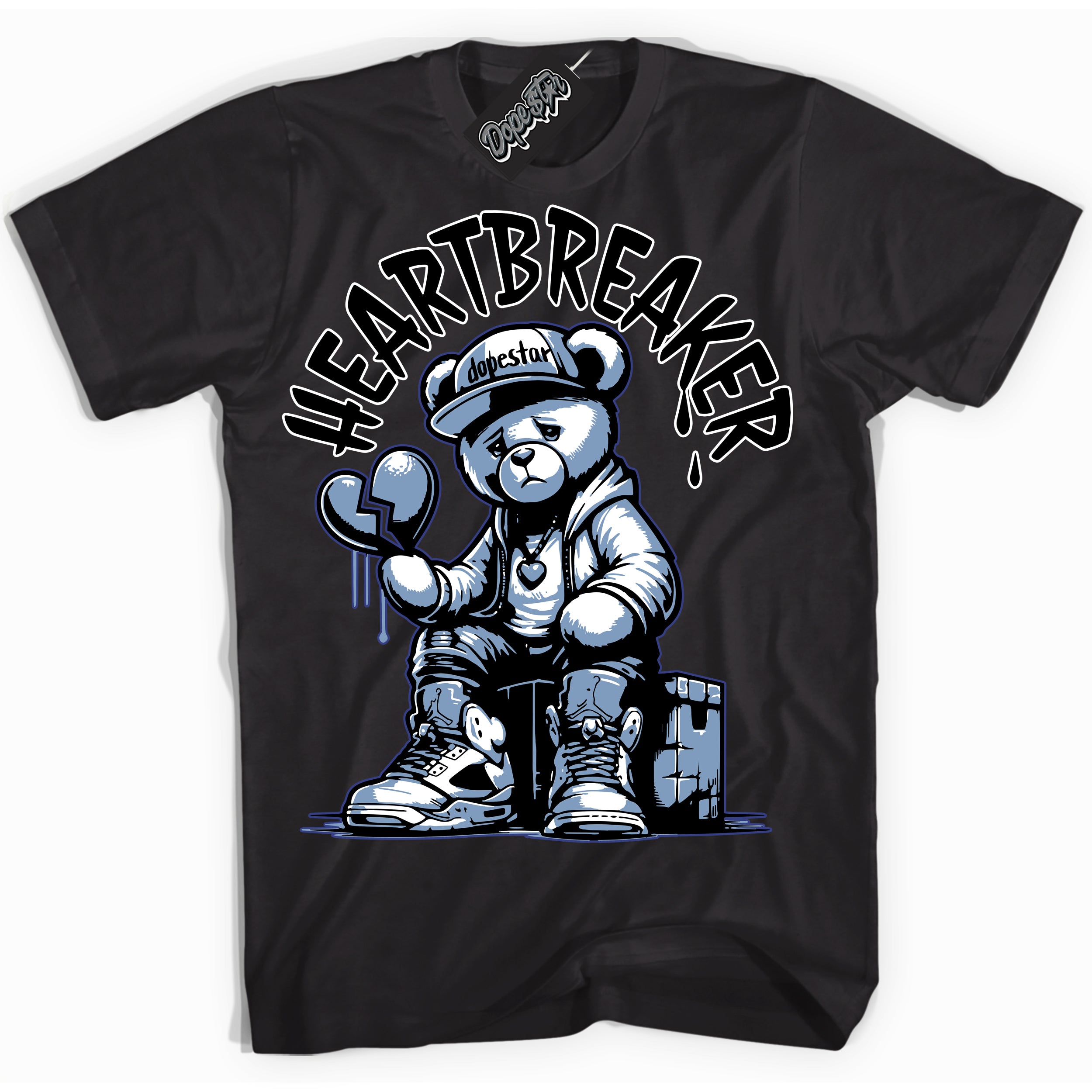 Cool Black Shirt with “ Heartbreaker Bear” design that perfectly matches Reverse Oreo 6s Sneakers.