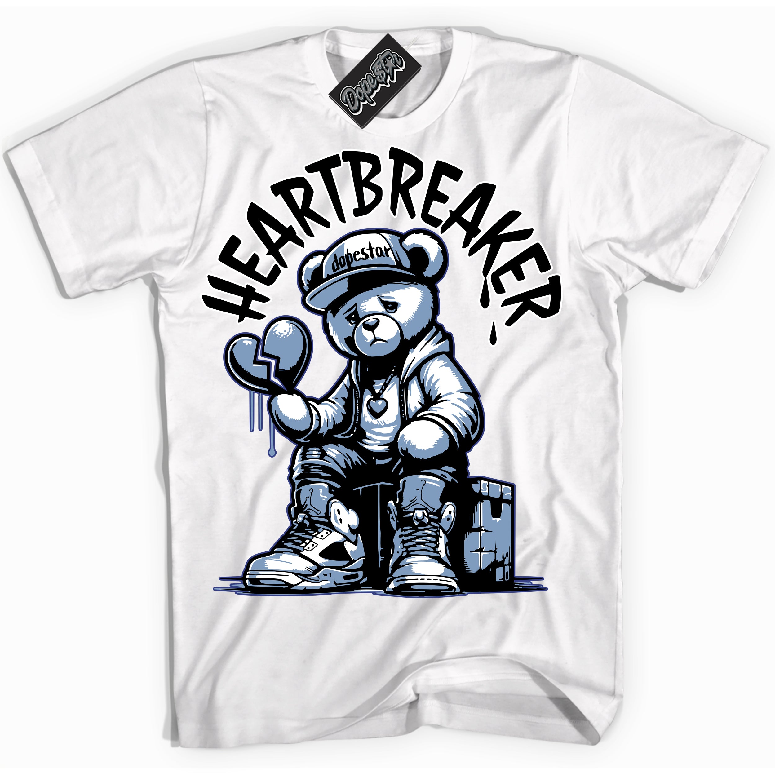 Cool White Shirt with “ Heartbreaker Bear” design that perfectly matches Reverse Oreo 6s Sneakers.