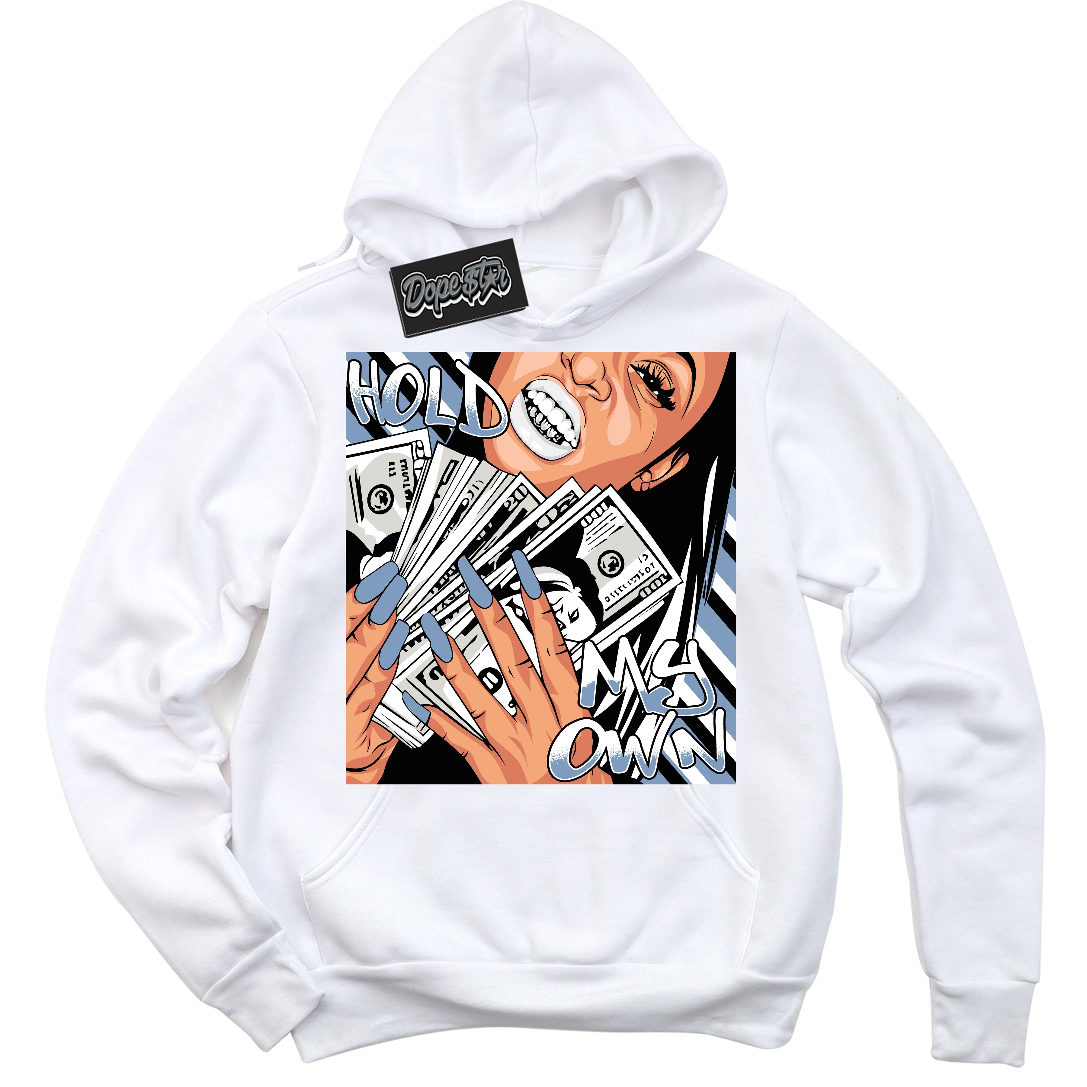 Cool White Hoodie with “ Hold My Own ” design that Perfectly Matches Reverse Oreo 6s Sneakers.