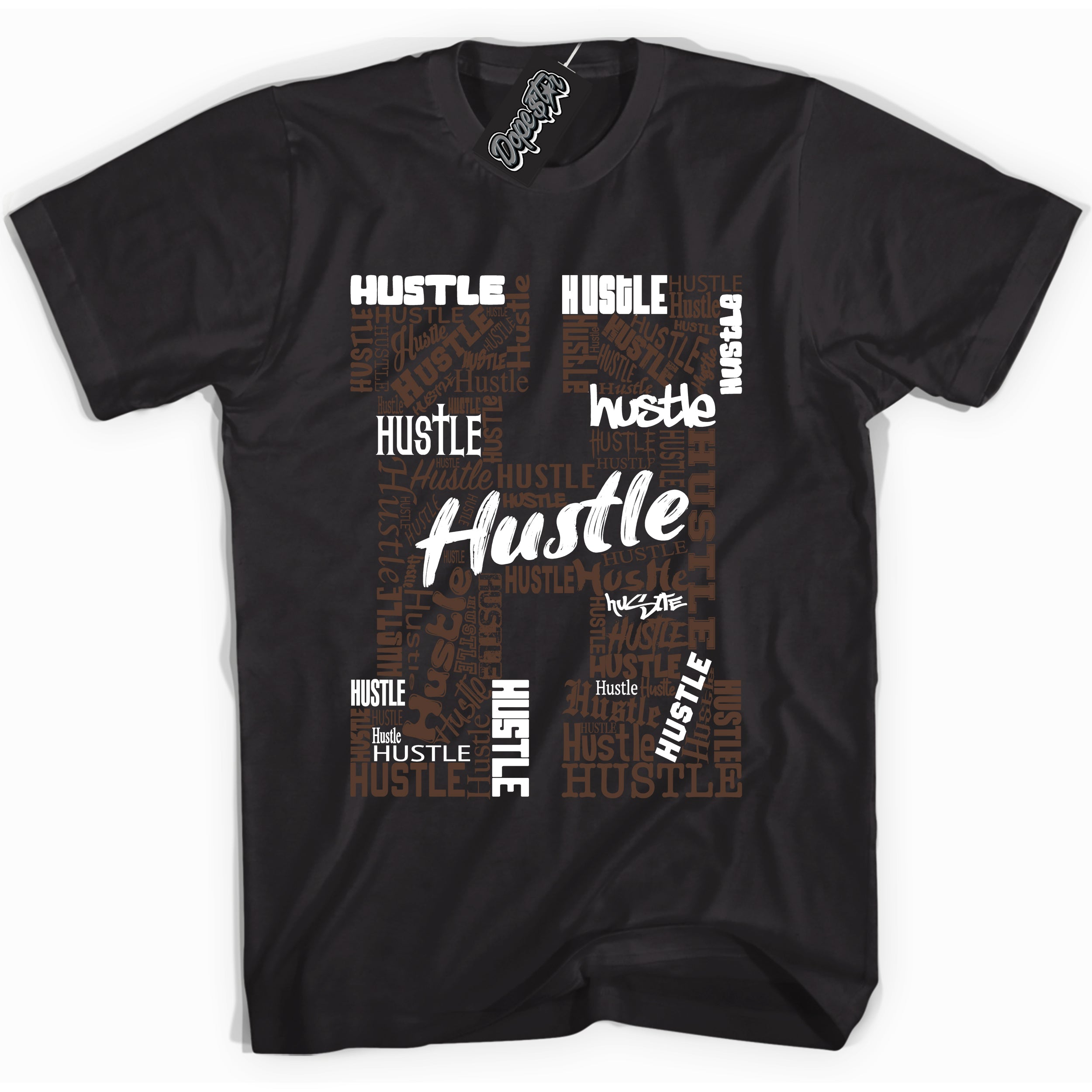 Cool Black graphic tee with “ Hustle H ” design, that perfectly matches Palomino 1s sneakers
