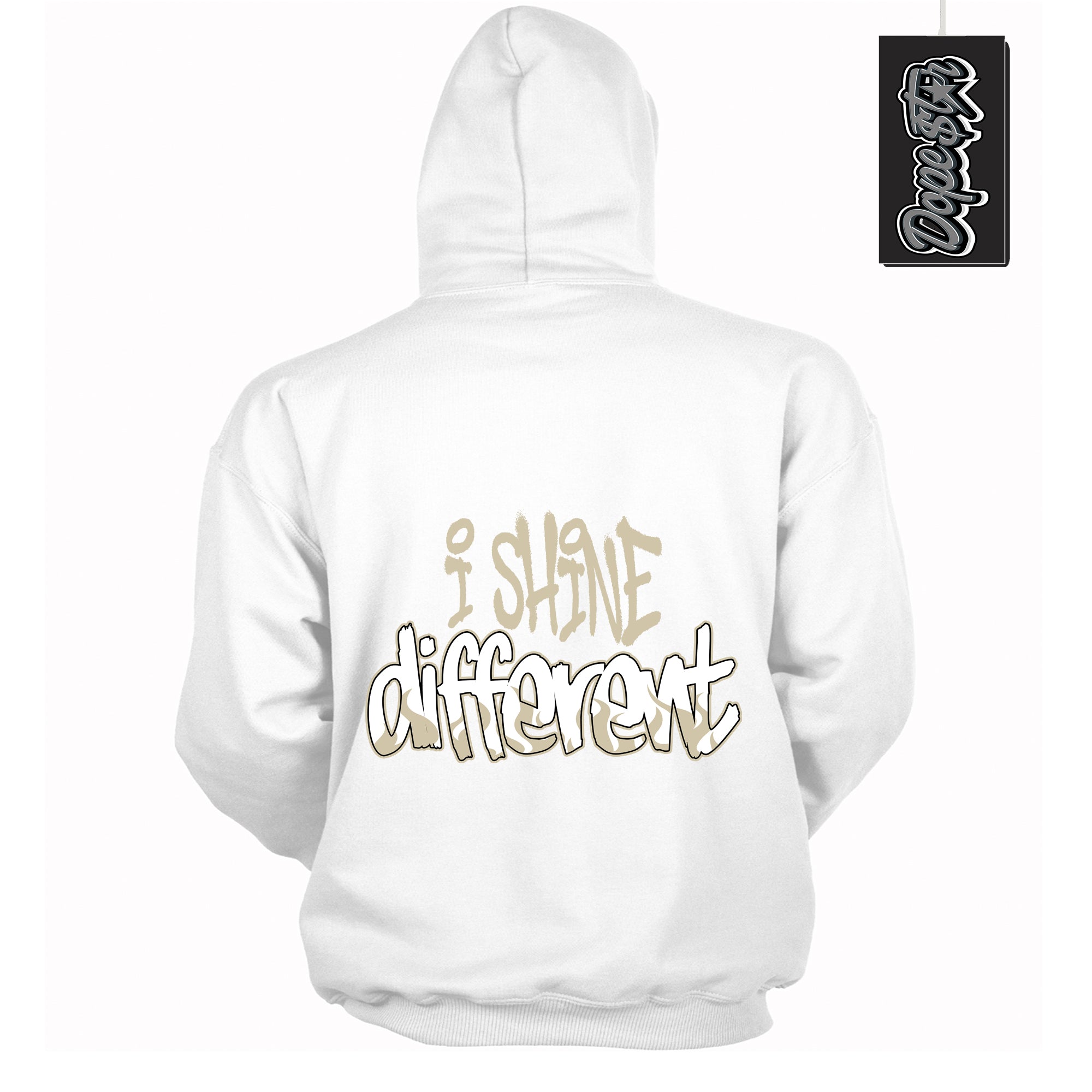 Cool White Hoodie with “ I Shine Different ” design that Perfectly Matches Gratitude 11s Sneakers.