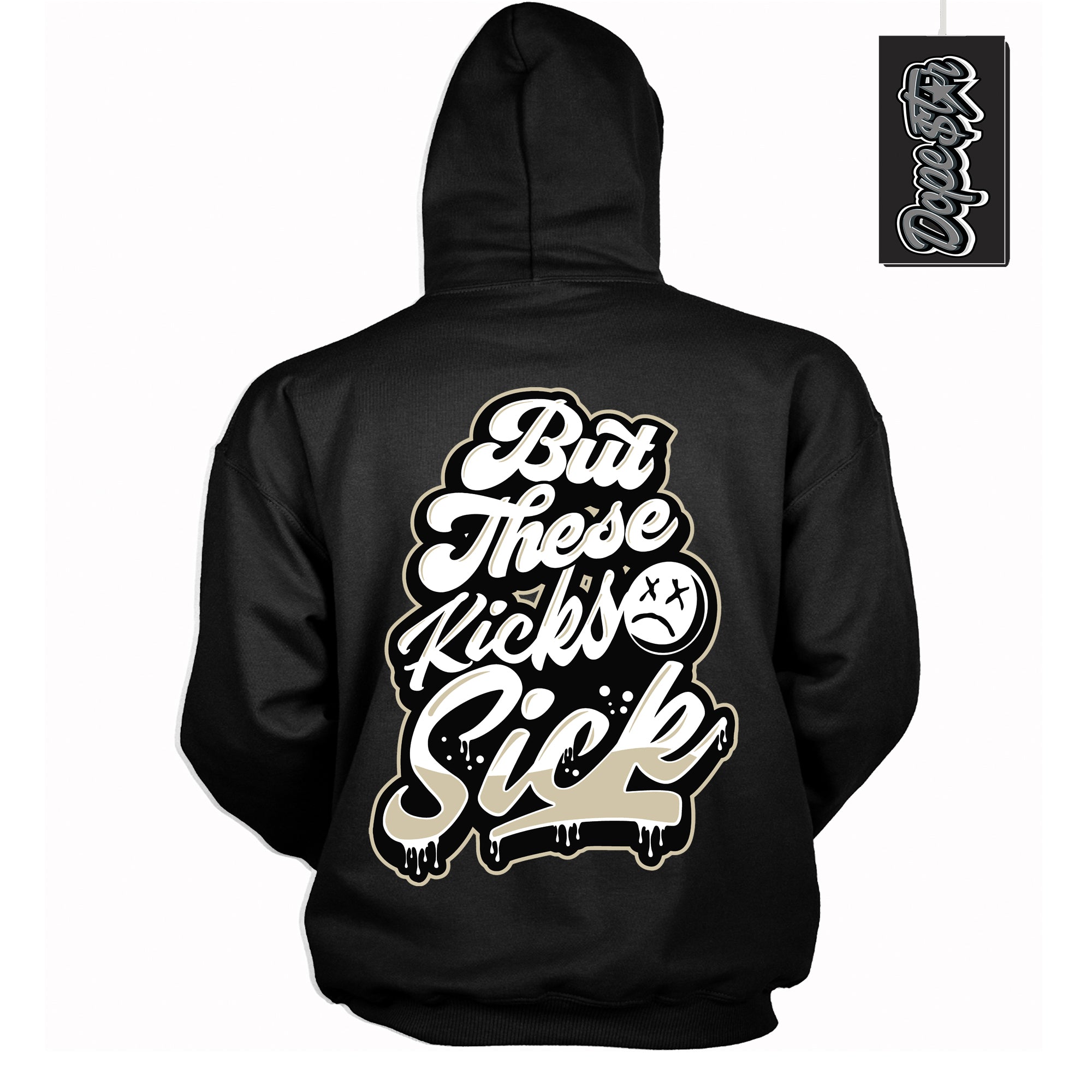 Cool Black Hoodie with “ Kick Sick ” design that Perfectly Matches Gratitude 11s Sneakers.