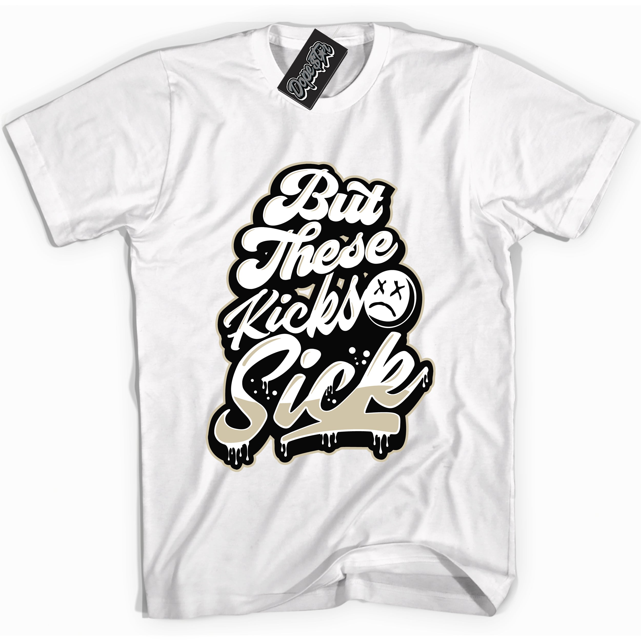 Cool White graphic tee with “ Kicks Sick ” print, that perfectly matches GRATITUDE 11s sneakers