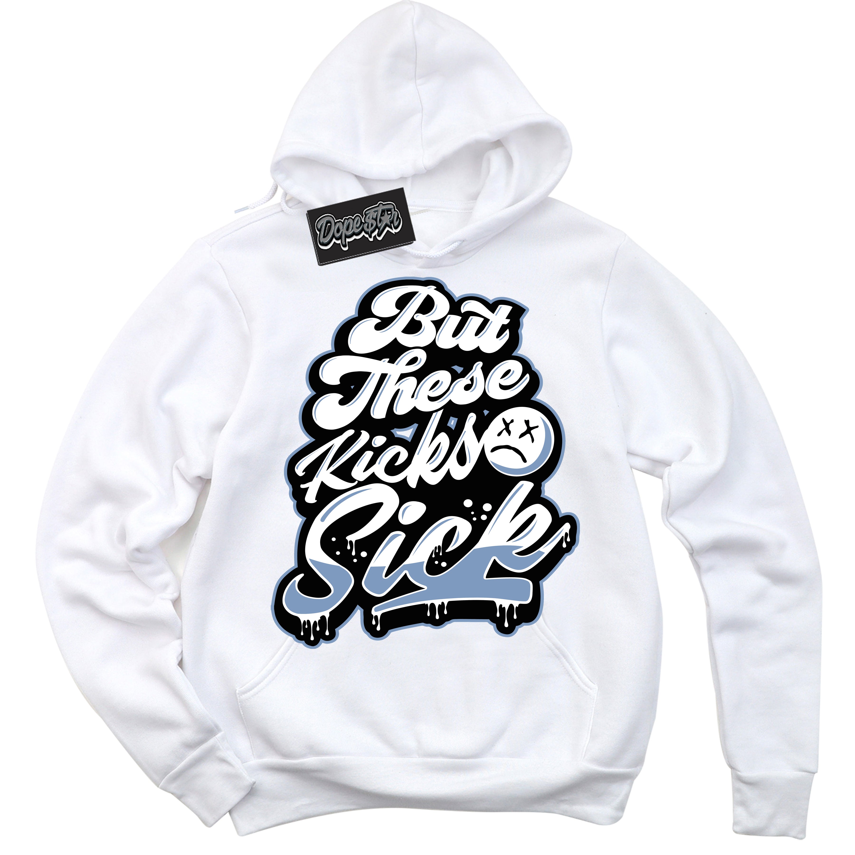 Cool White Hoodie with “ Kick Sick ” design that Perfectly Matches Reverse Oreo 6s Sneakers.