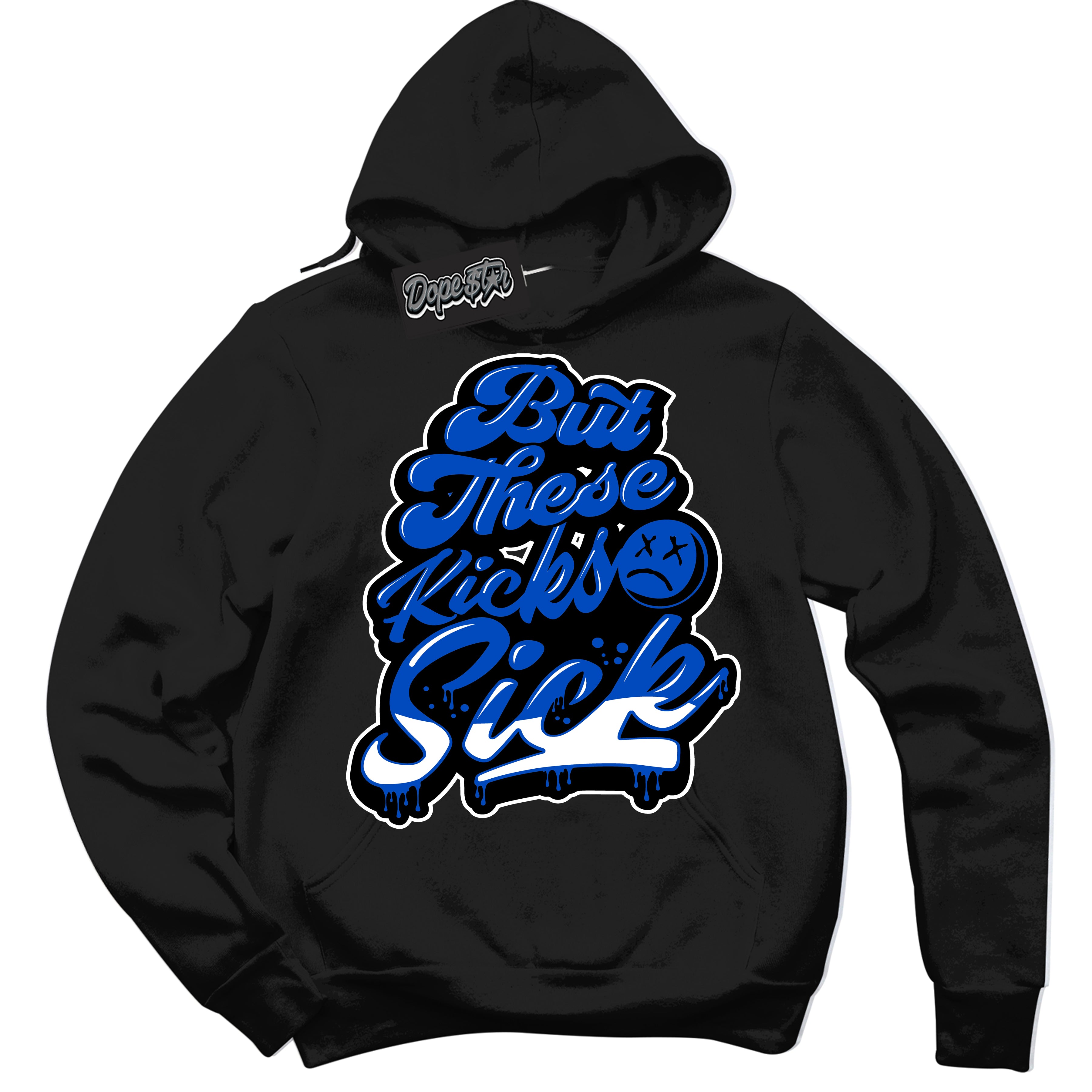 Dunk Low Astronomy Blue 'Kick Sick' Hoodie – Black Streetwear Sweatshirt | Sneaker Matching Hoodie for Dunk Low Astronomy Blue | Men's & Women's Streetwear Outfit by Sneaker Shirts Outlet.