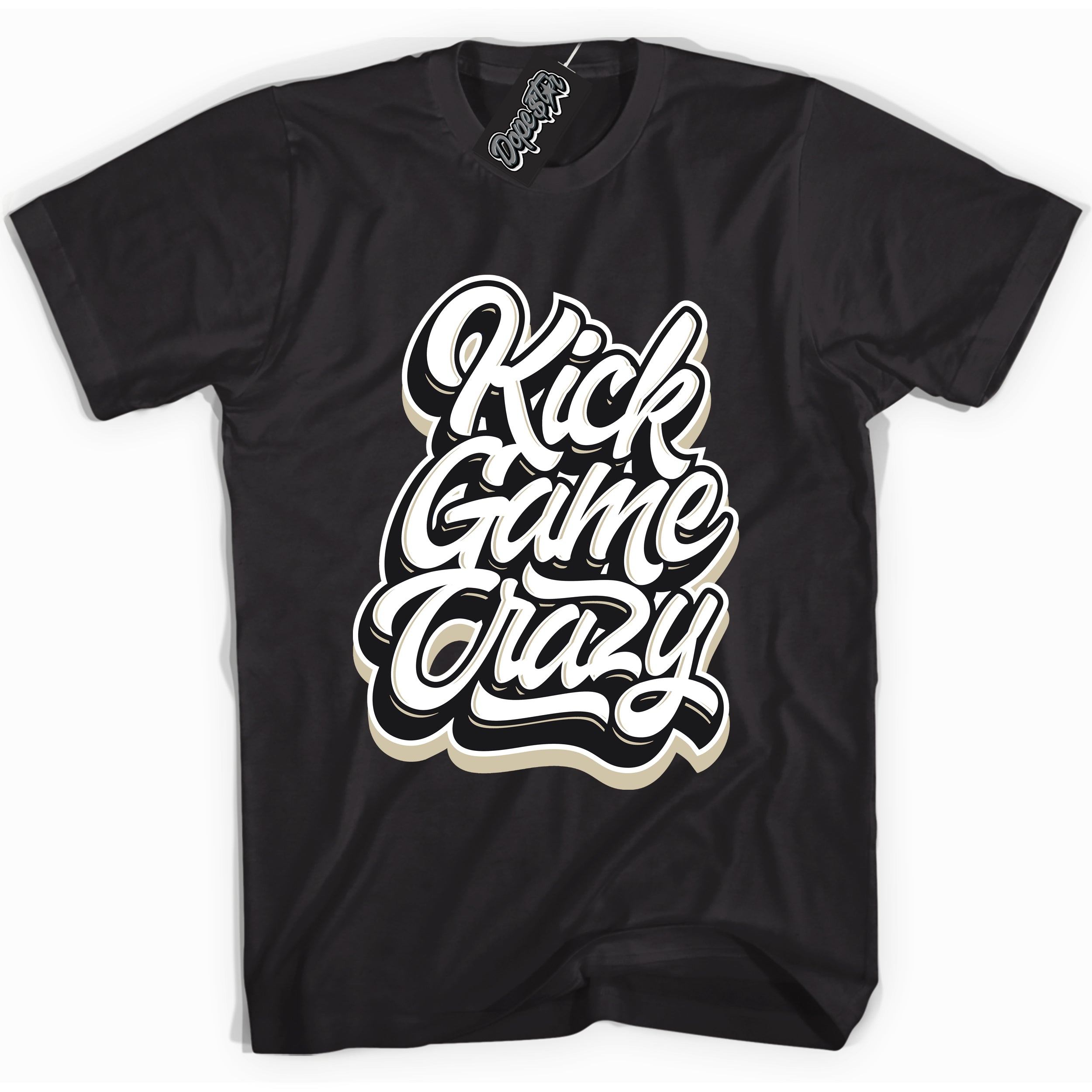 Cool Black graphic tee with “ Kick Game Crazy ” print, that perfectly matches GRATITUDE 11s sneakers
