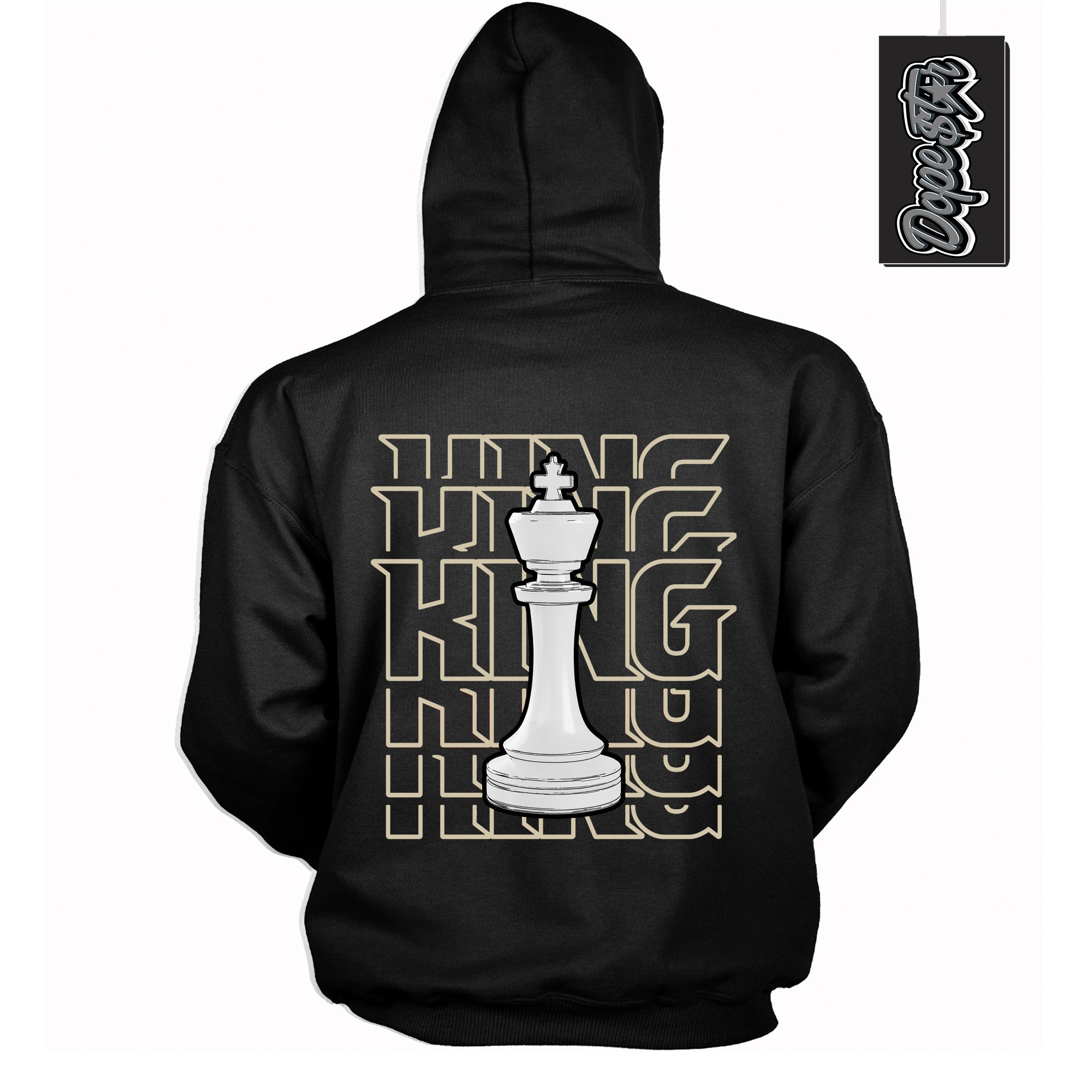 Cool Black Hoodie with “ King Chess ” design that Perfectly Matches Gratitude 11s Sneakers.