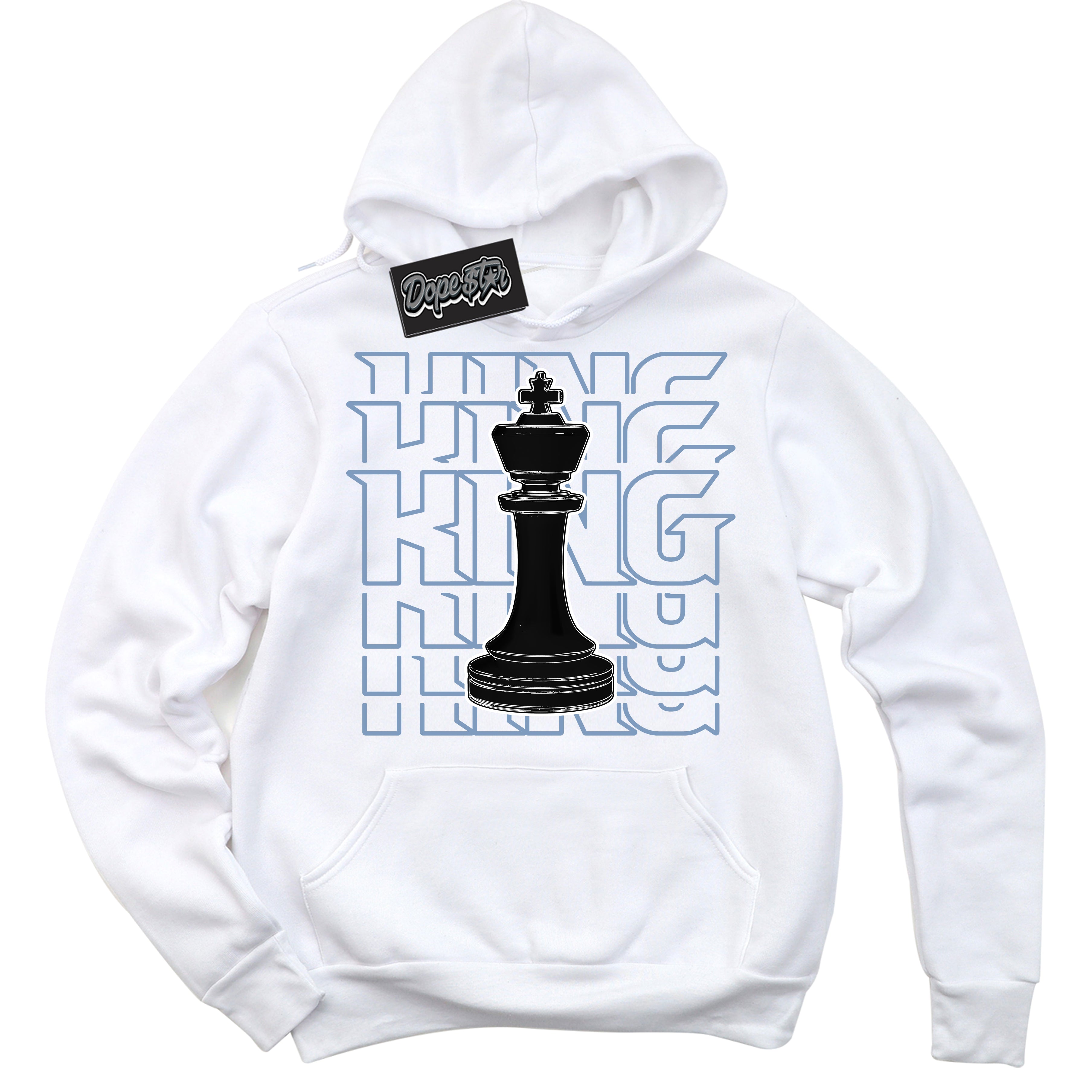 Cool White Hoodie with “ King Chess ” design that Perfectly Matches Reverse Oreo 6s Sneakers.