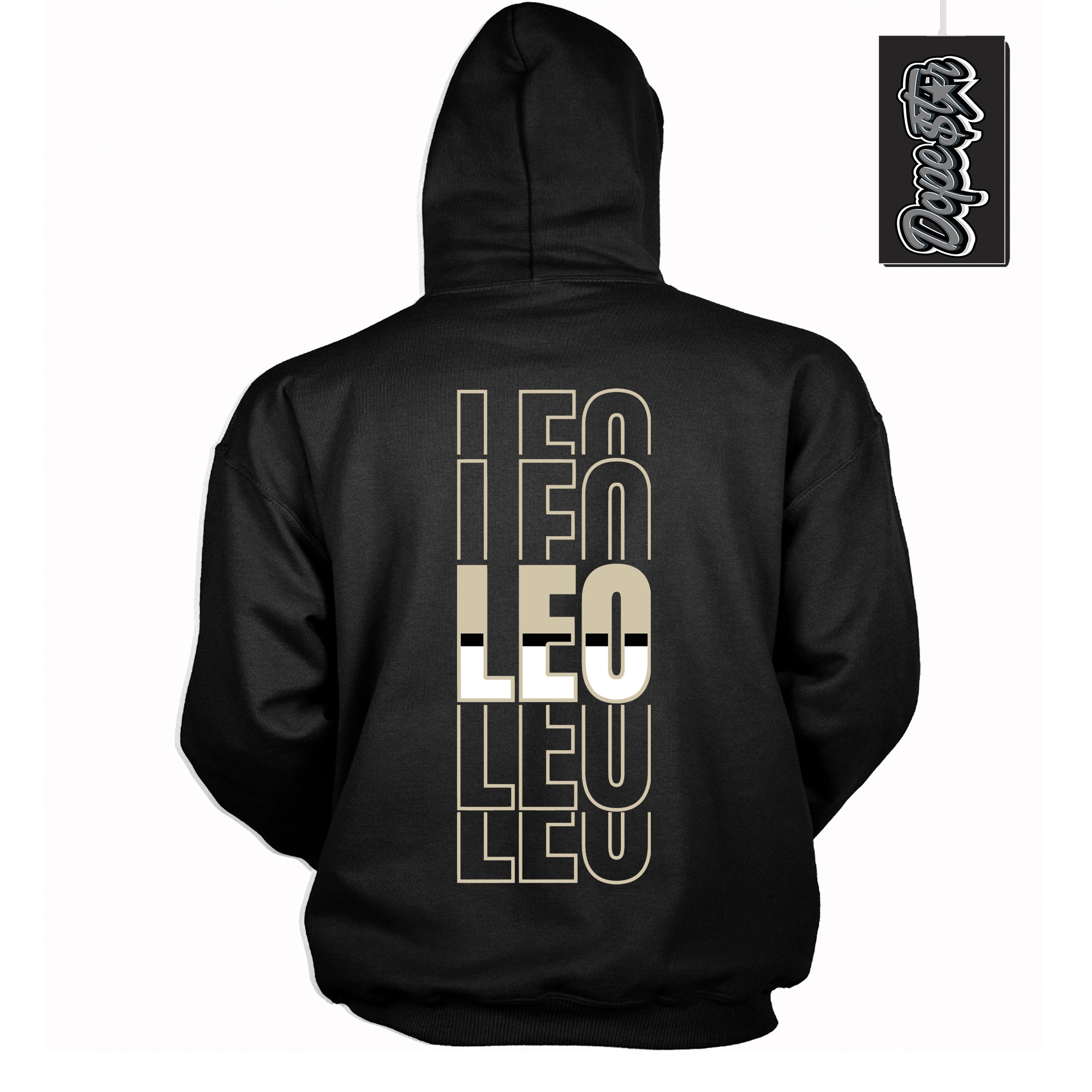 Cool Black Hoodie with “ Leo ” design that Perfectly Matches Gratitude 11s Sneakers.