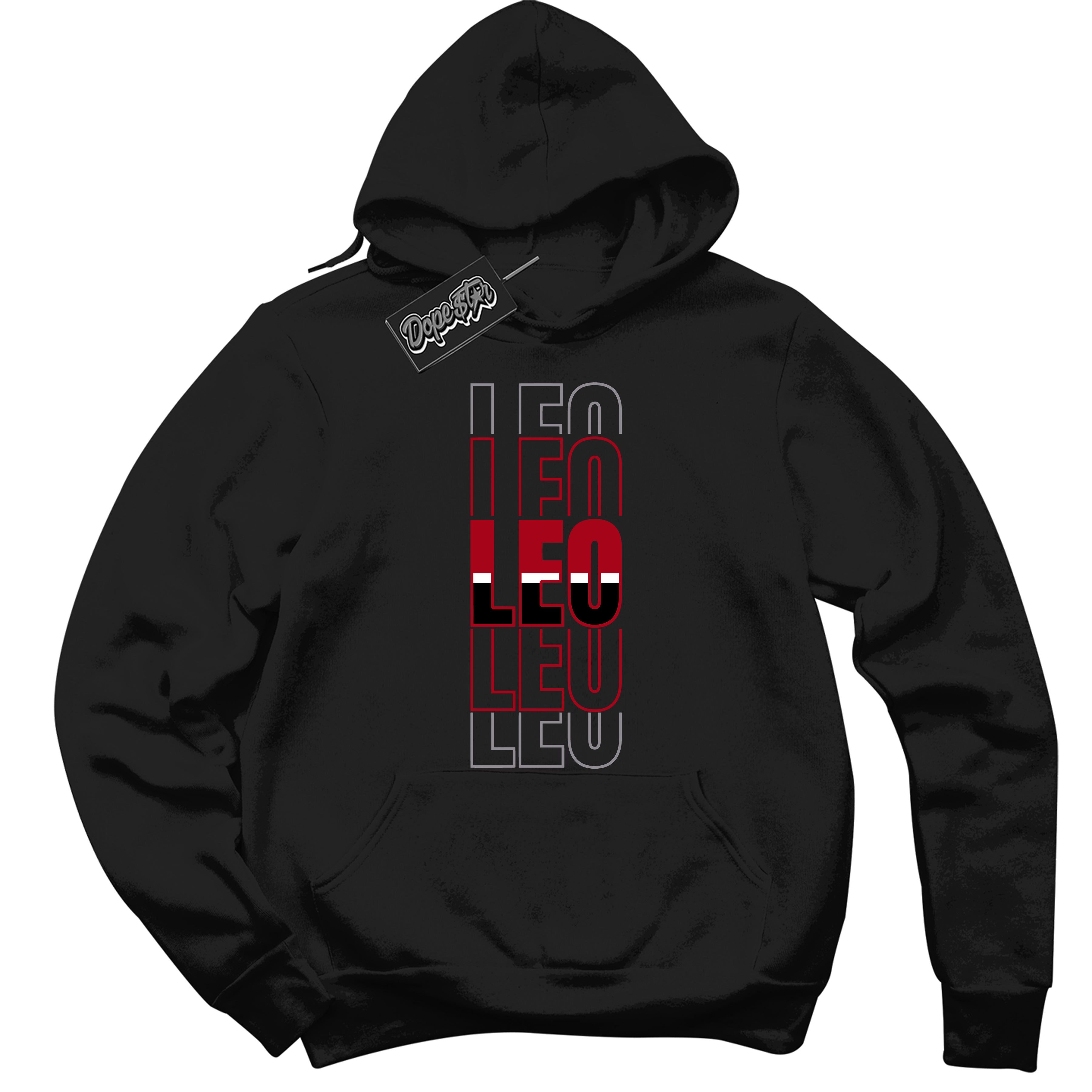 Cool Black Hoodie with “ Leo ” design that Perfectly Matches Bred Reimagined 4s Jordans.
